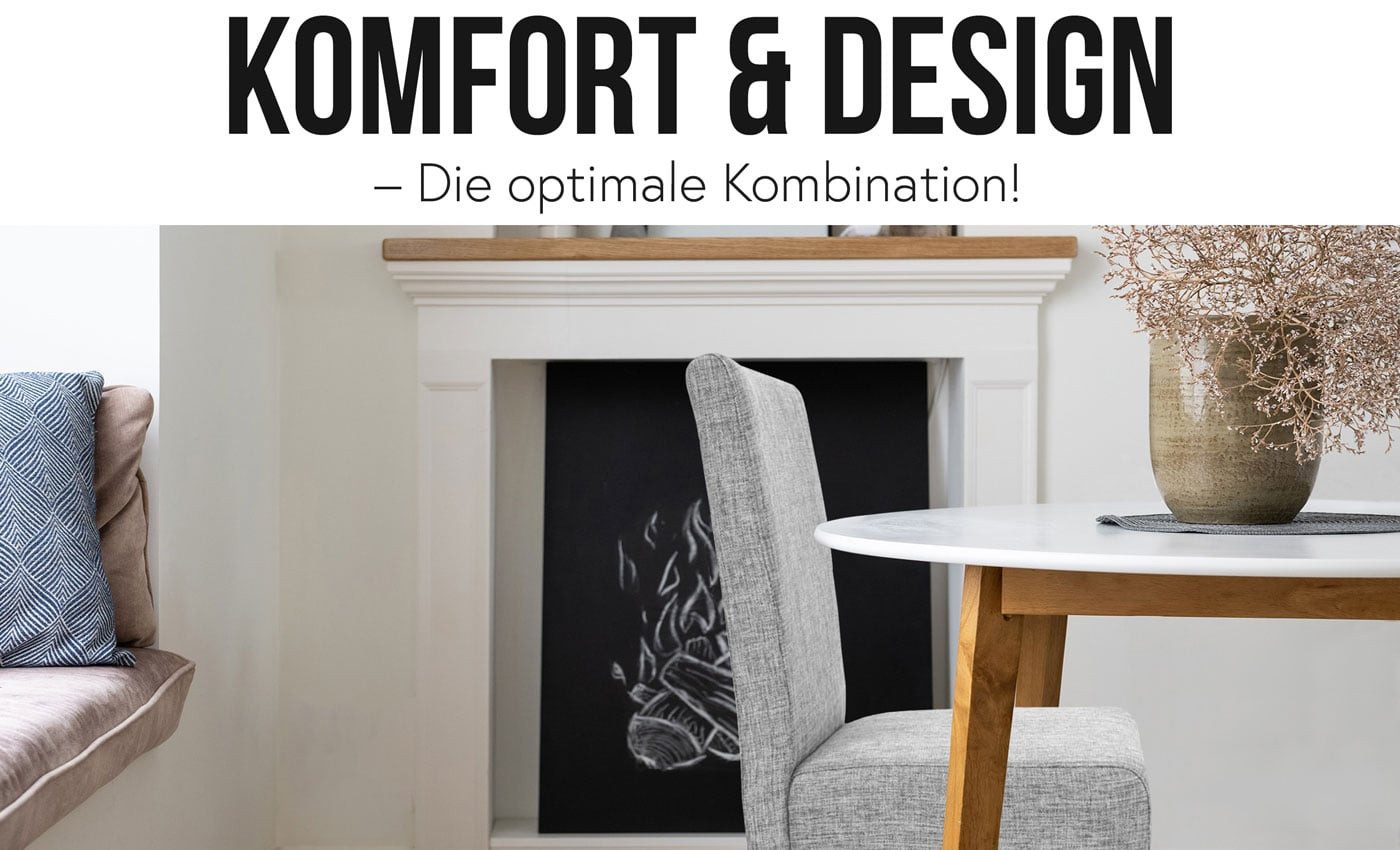 MCW Esszimmerstuhl Littau-s-4 (Set, 4 St), 4er-Set, Rutschfest durch Kunststoffuntersatz, Komfortable Polsterung