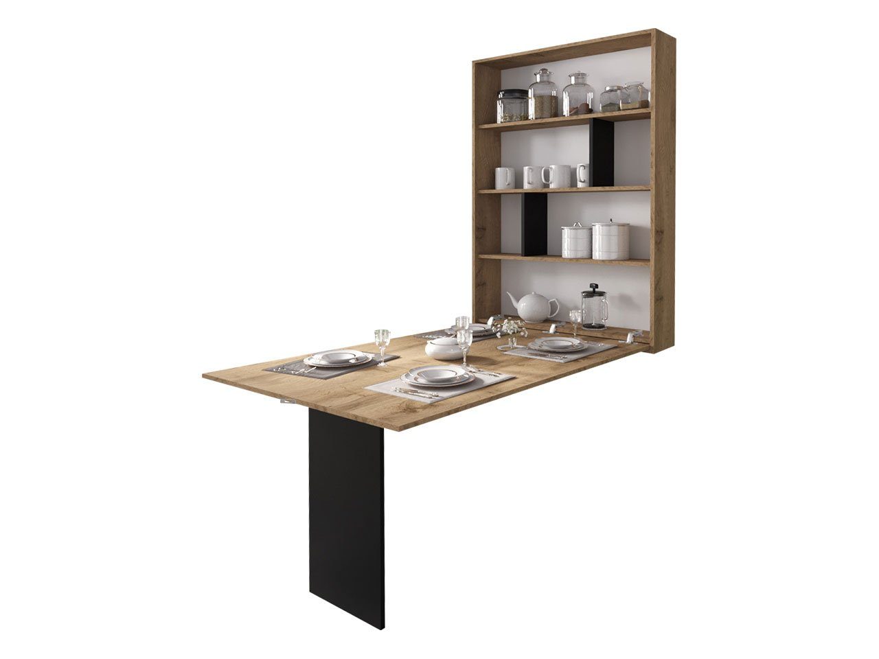 MIRJAN24 Klapptisch Abi, mit Regalen, Tisch ideal für Esszimmer günstig online kaufen