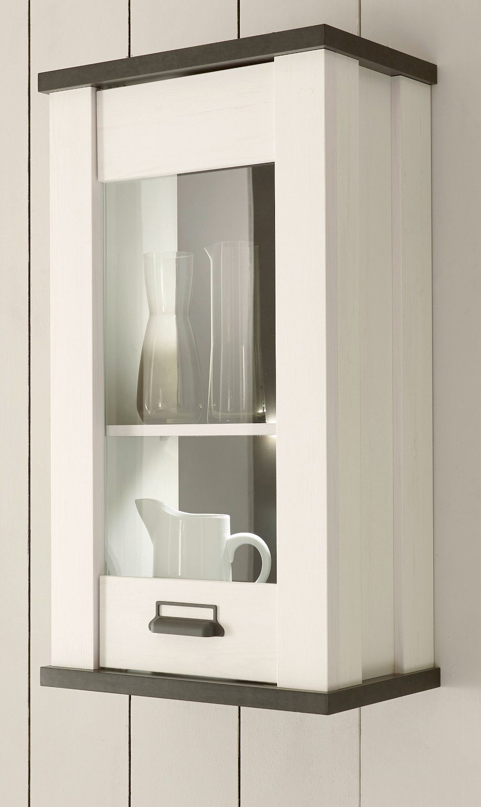 Furn.Design Hängeschrank Stove (Küchenschrank weiß Pinie Landhausstil, 50 x 90 cm) mit Soft-Close