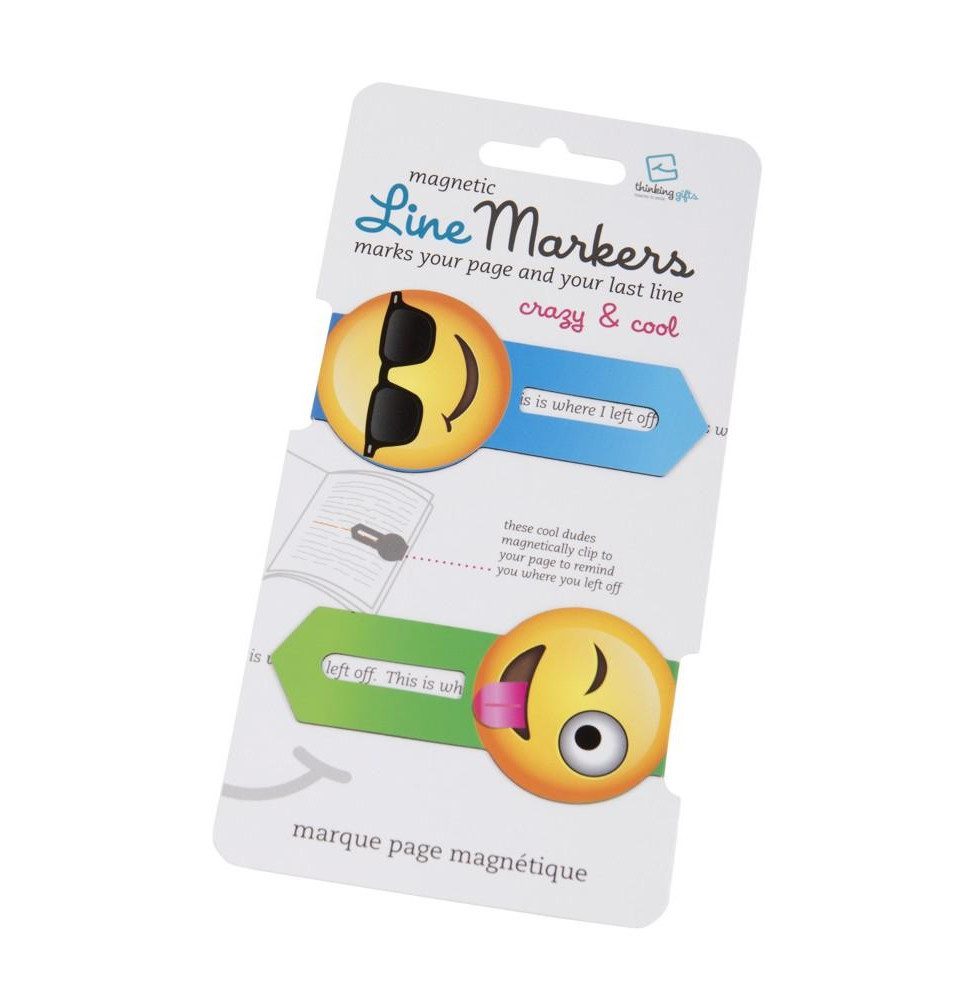 Lesezeichen Magnetic Line Markers Crazy & Cool - Magnetische Lesezeichen