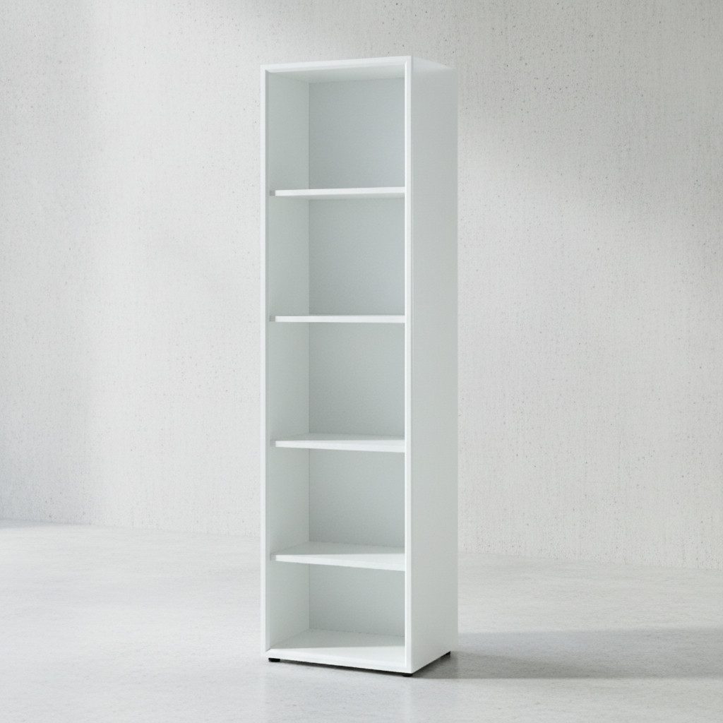 KADIMA DESIGN Aktenregal Aktenregal schmal hoch MUENCHEN 5 Ordnerhöhen, Regal Büro, Büromöbel Modern, Home Office Arbeitszimmer Büro, Styroporfrei, 50x37x196cm, Belastbarkeit 22kg/Boden, Büroregal Made in Germany