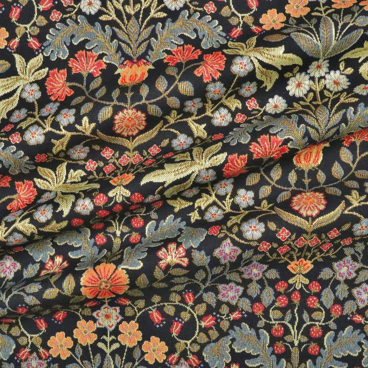 Thumbnail - Stofferia Stoff Polsterstoff Gobelin Compton Schwarz, Breite 140 cm, Meterware