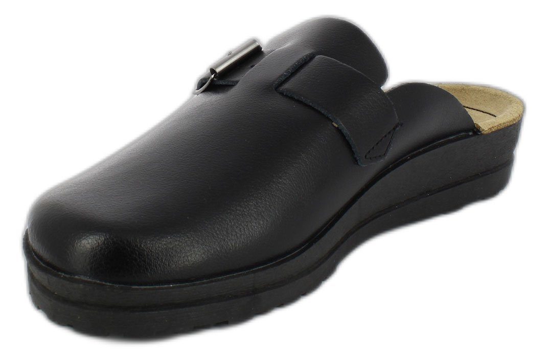 Beck Herren-Clogs Leo mit einer Schnalle Hausschuh (sehr bequeme Wohlfühl-Schuhe, für Zuhause und Draußen) Obermaterial und Decksohle aus echtem Leder – Bild 3 von 5