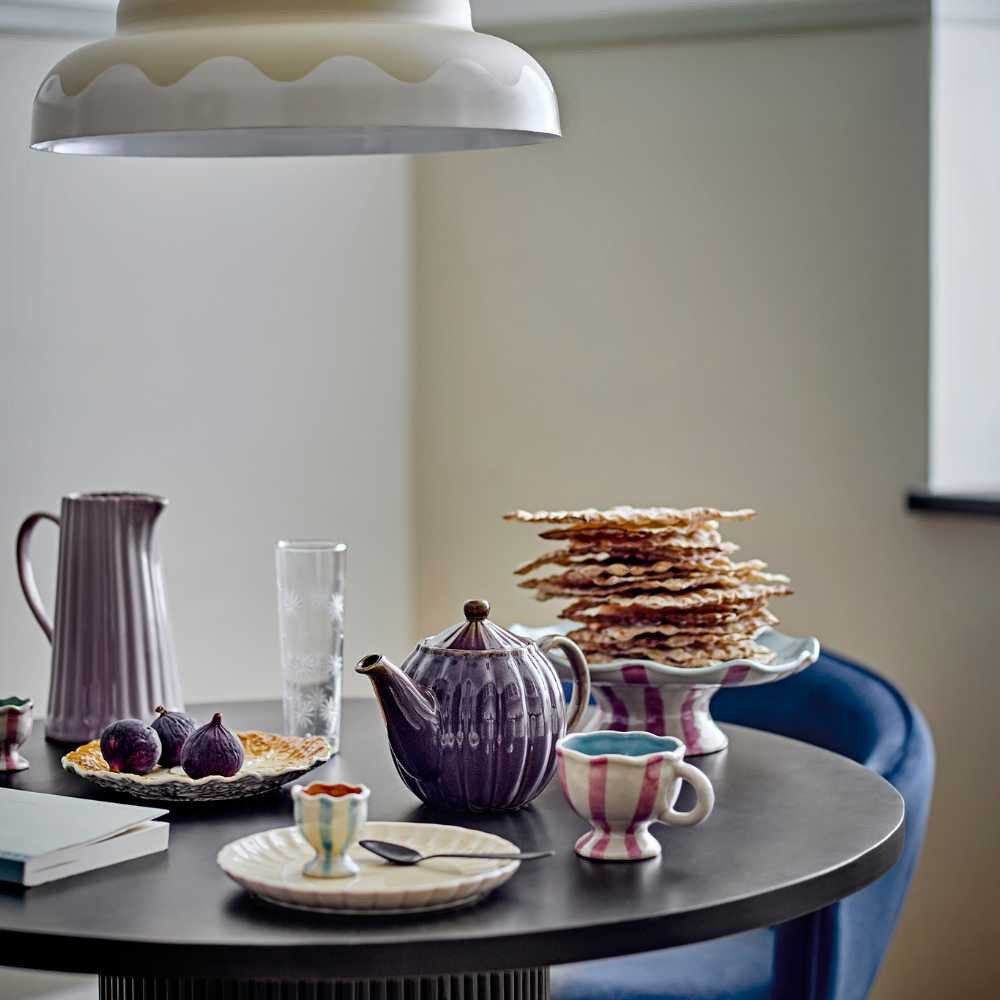 Bloomingville Eierbecher Bloomingville Eierbecher WILLA mit Streifen 2er Set