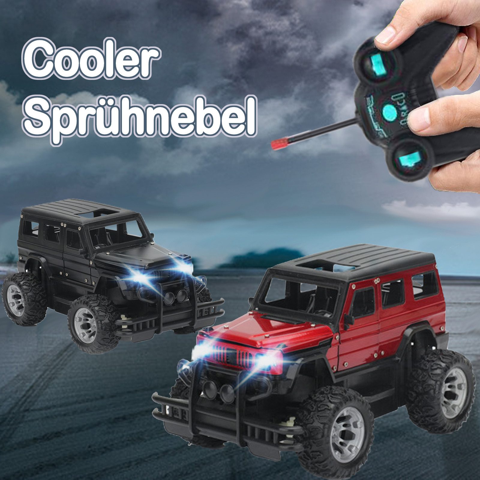 Esun RC-Auto Ferngesteuertes Auto ab 3 5 6 8 jahre, Rc Auto mit Sprühnebel, RC (Set, Komplettset), Auto Spielzeug, Geschenk junge 4 5 6 7 8jahre