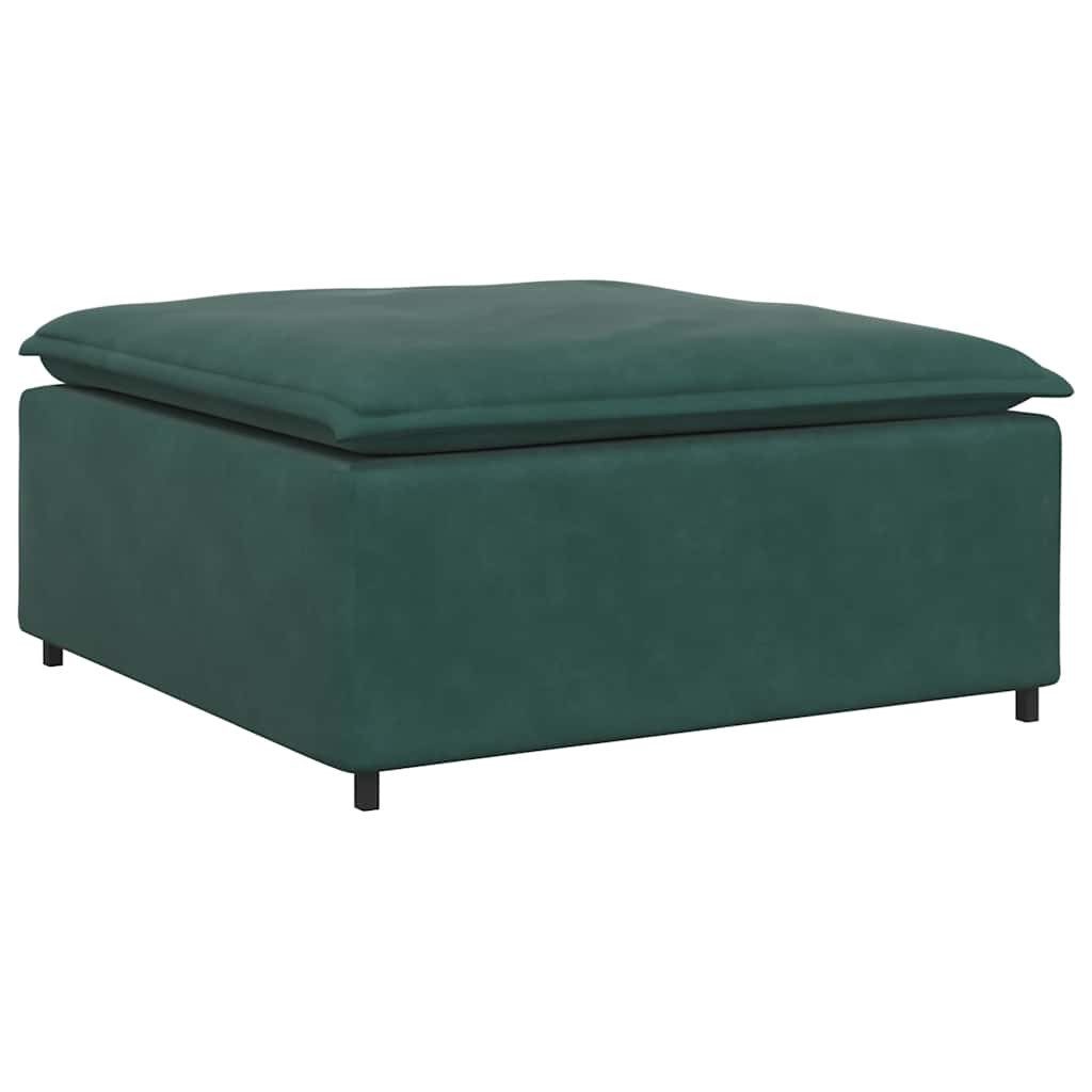 vidaXL Sofaelement Modulares Sofa Fußhocker-Modul Dunkelgrün günstig online kaufen