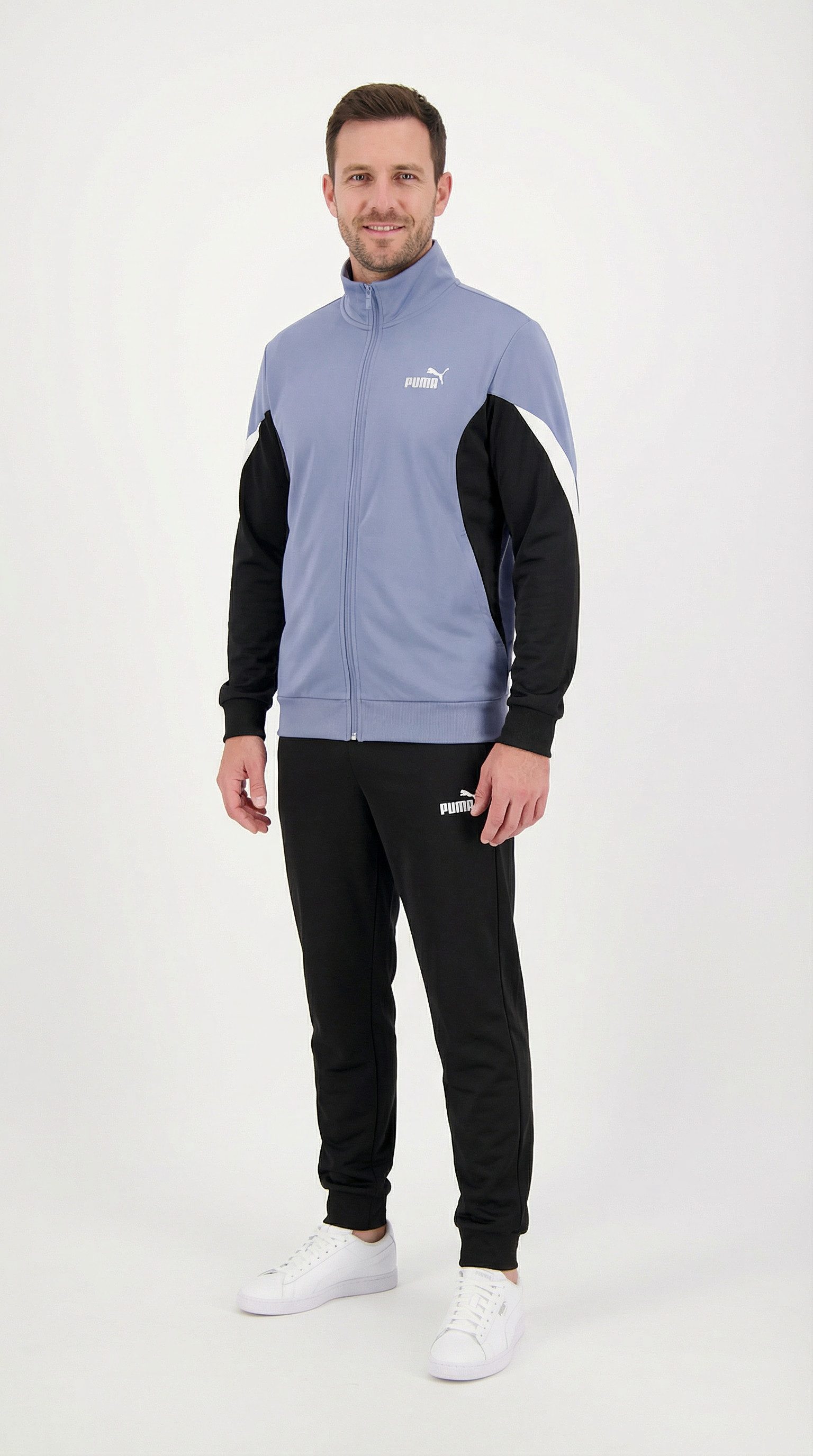 PUMA Trainingsanzug ESS BLOCK POLY SUIT (2-tlg), für entspannte Tage, für vielseitige Aktivitäten