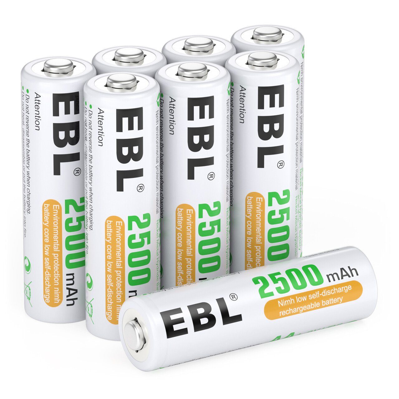 EBL AA Akku 2500mAh - wiederaufladbare AA Batterien NI-MH 8/16/24 Stück Akku