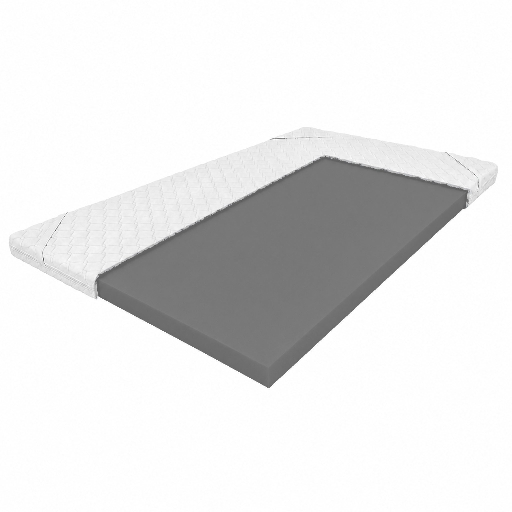 Schlafschatz, Topper Luna Max, 5 cm hoch, Bezug abnehmbar und waschbar bis 60°C