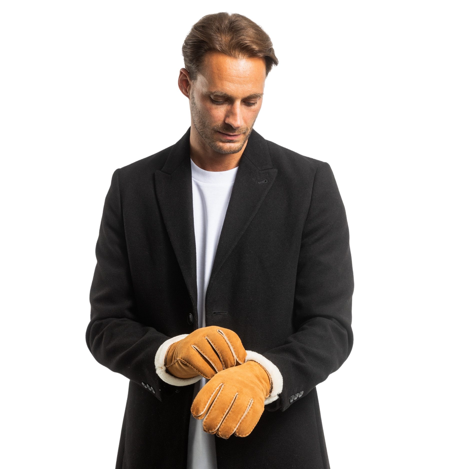 Hand Gewand by Weikert Lederhandschuhe ADAM - Lammfell-Handschuhe aus spanischem Merino-Lammfell