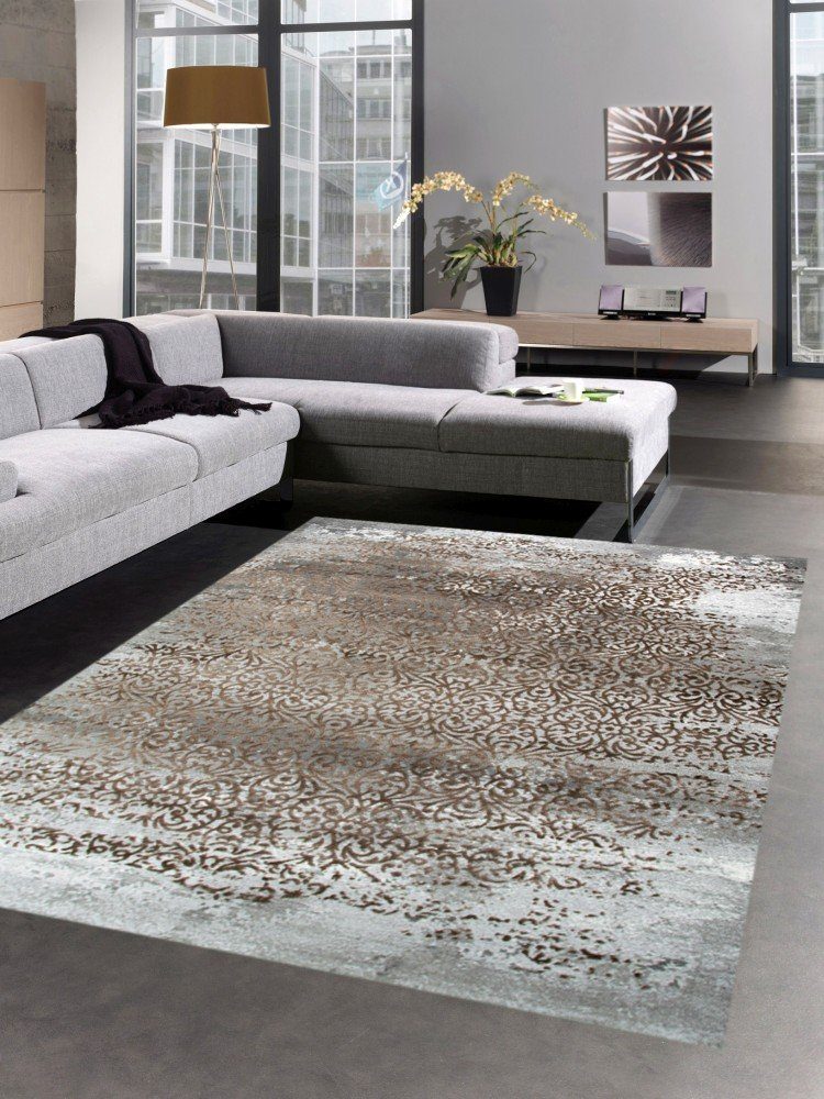 Carpetia Teppich Moderner Teppich Antik Vintage Ornamente braun beige, rechteckig, Höhe: 11 mm