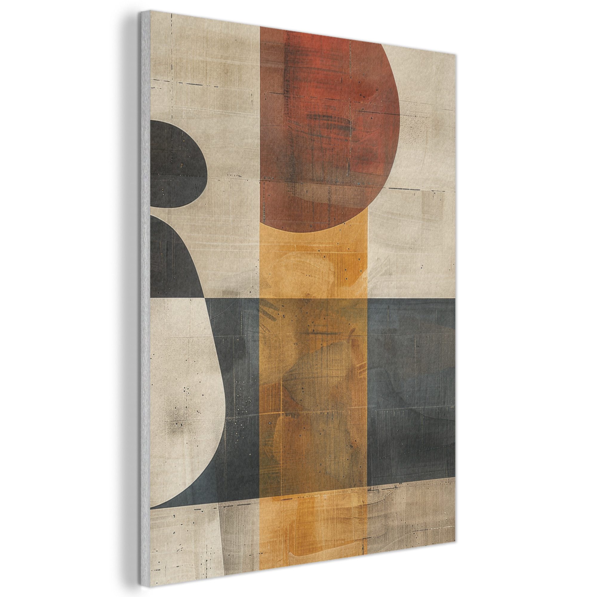 MuchoWow Gemälde Abstrakt - Kunst - Formen - Modern, Fotodruck (1 St), Akustikpaneele, Wandpaneele, Schalldämmung, Akustikbilder 30x40 cm