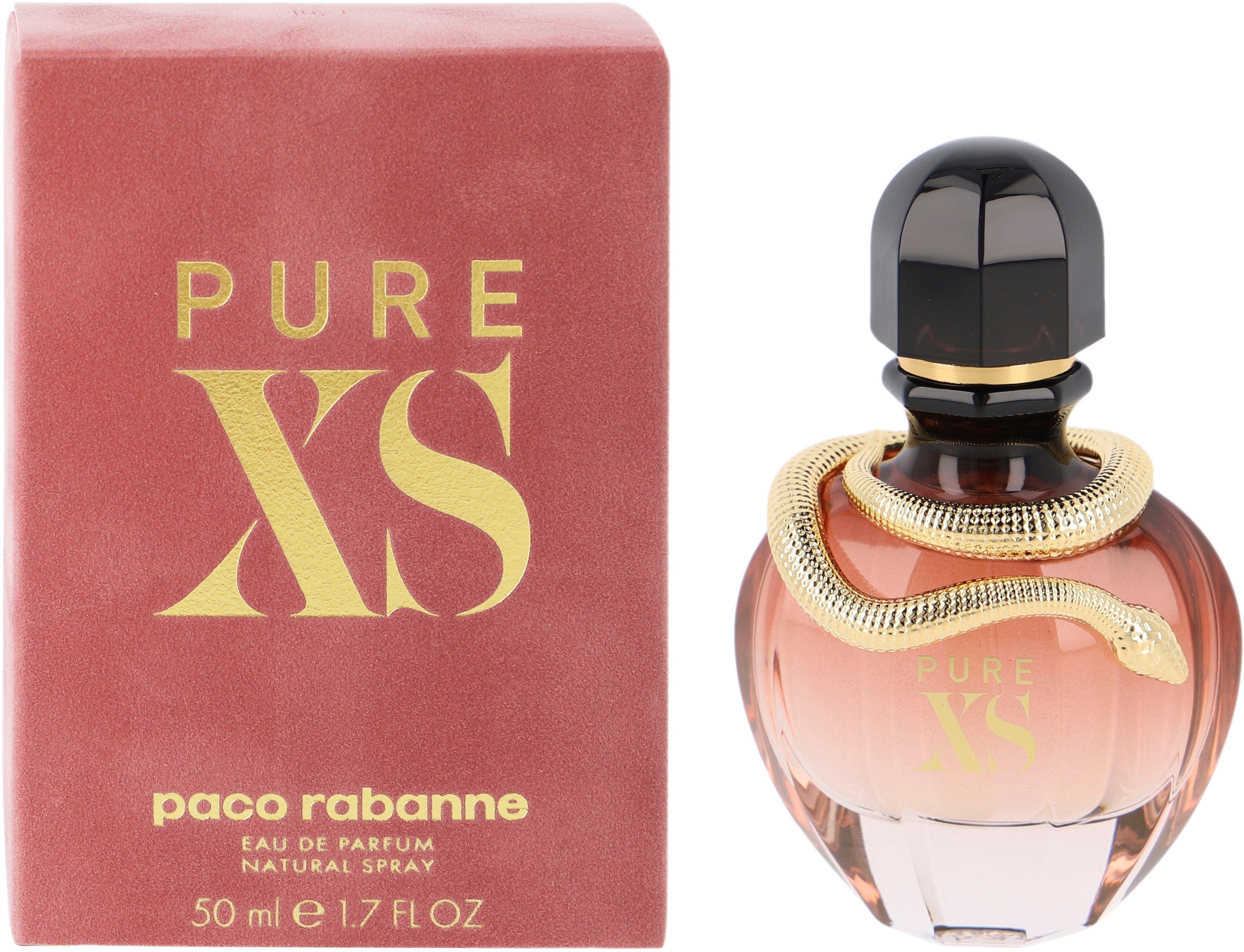 paco rabanne Eau de Parfum Paco Rabanne Pure XS, Süßer Damenduft mit Vanille, Ylang-Ylang und Popcorn.