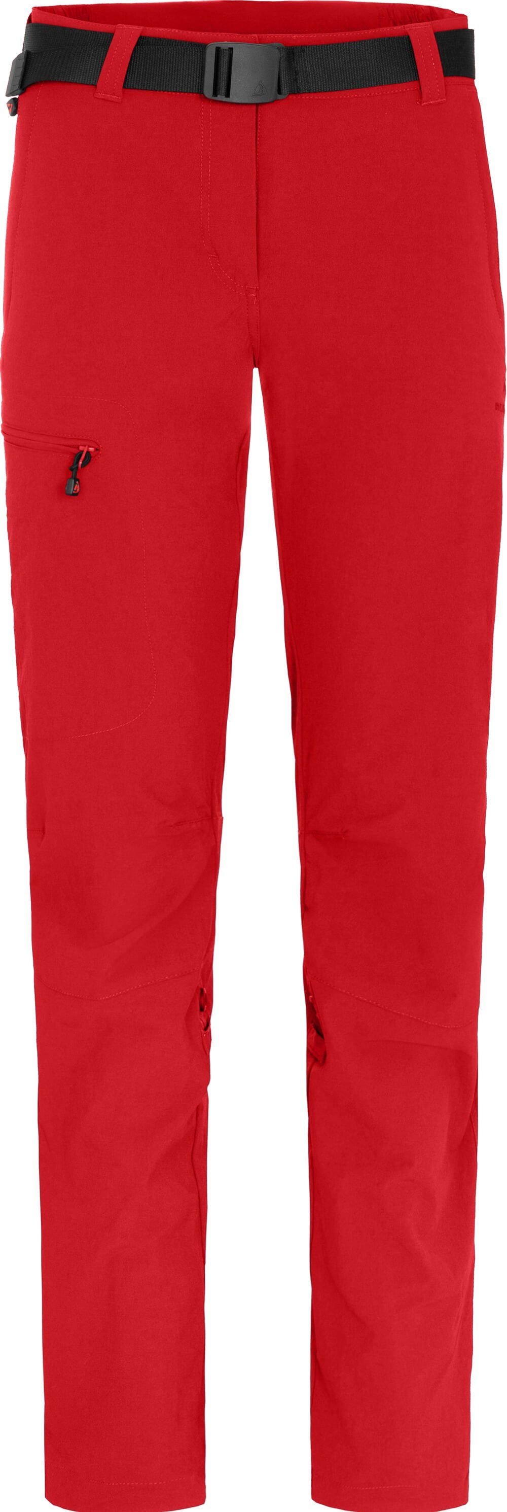 Bergson Outdoorhose HYDRYS Damen Wanderhose, vielseitig, pflegeleicht, Langgrößen, salsa rot