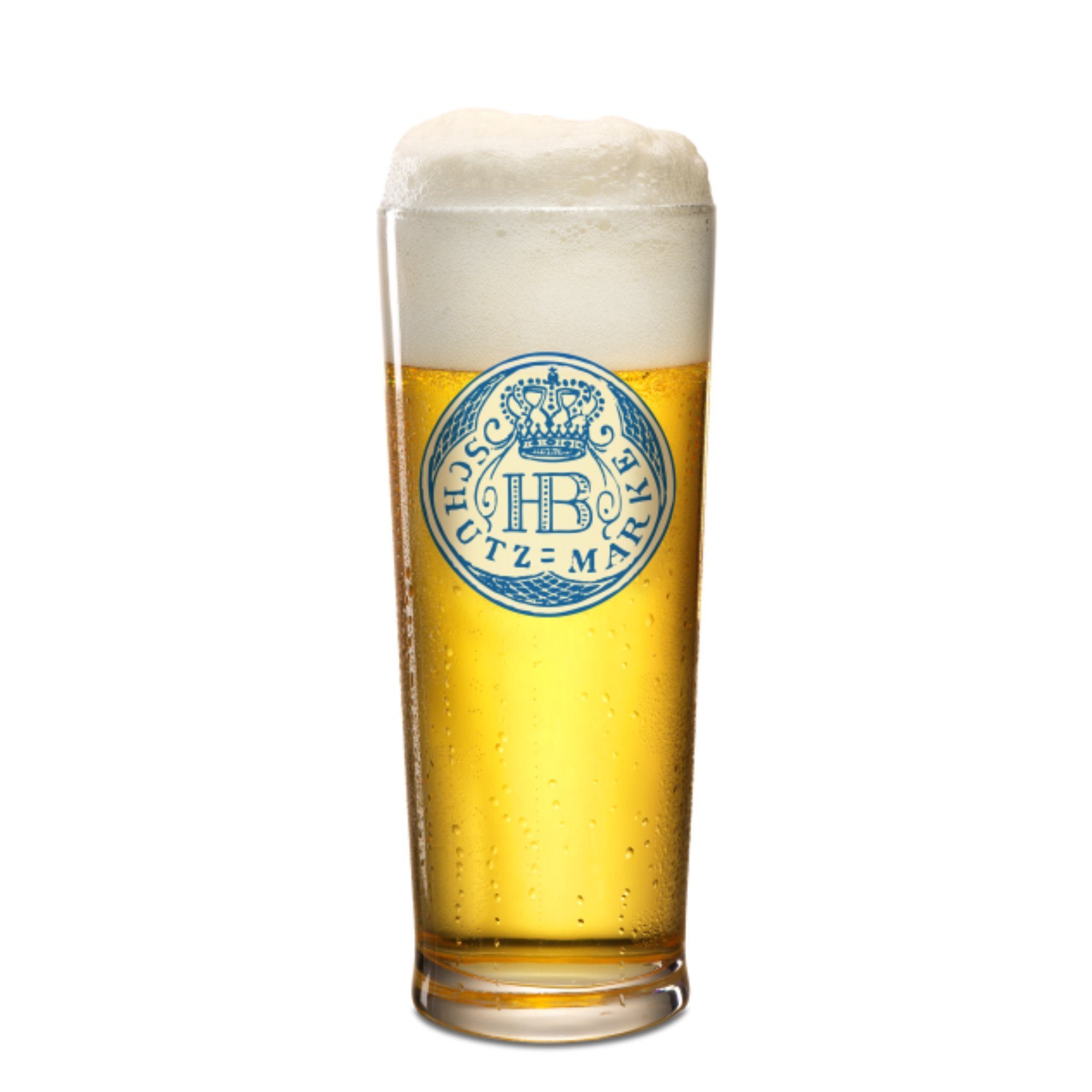 Hofbräuhaus München Bierglas HB Germania Becher Schutzmarke, Glas, Schutzmarke seit 1879, 500 ml Fassungsvermögen