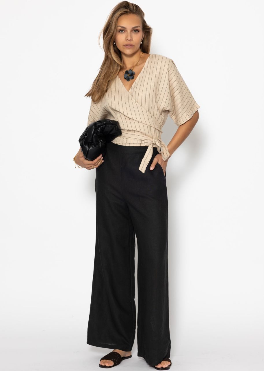 SASSYCLASSY Stoffhose Leinenhose Damen mit geradem günstig online kaufen