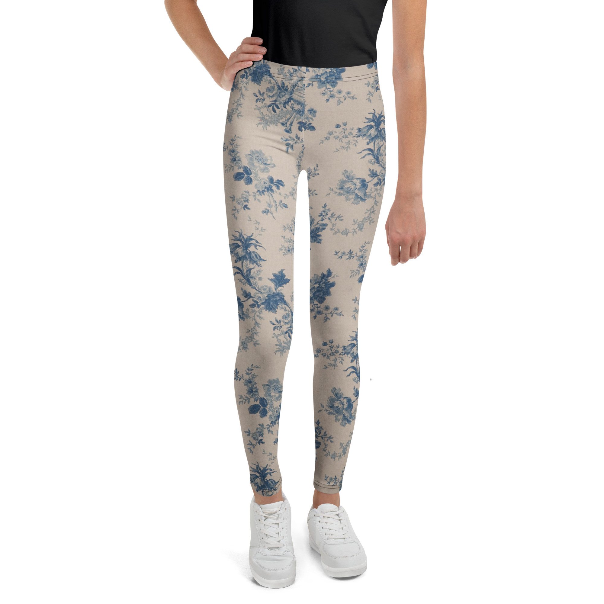 DECALVIBES Leggings Mädchen Leggings für Kinder & Jugendliche Pastell Plants 4-Wege-Stretch, weiches Material, formstabil, komfortabler Sitz