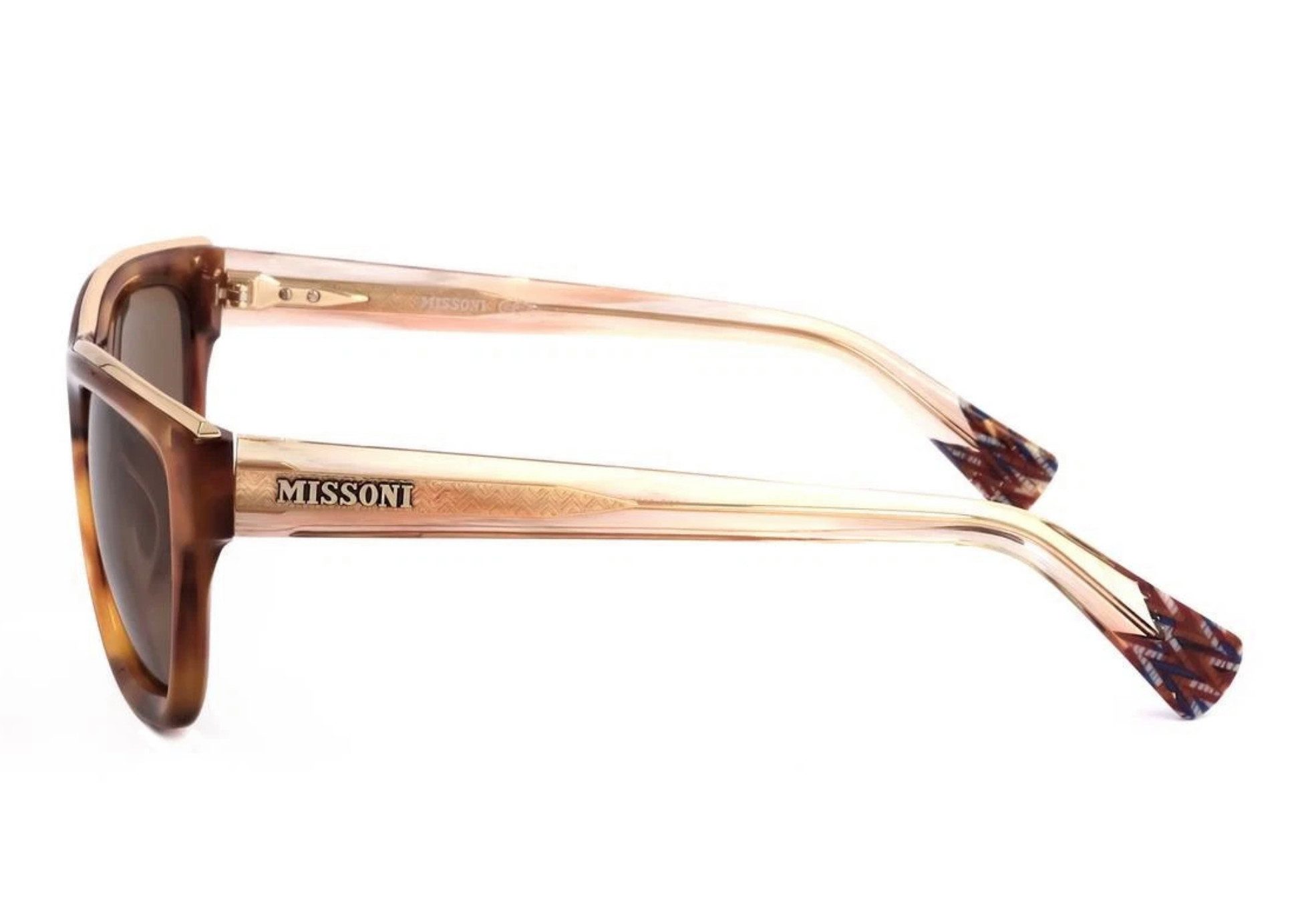 Missoni Sonnenbrille Unisex Retro Brille Quadratisches Havana Rahmen mit Verlaufs-Gläser Dezente Linienführung mit edlem Retro-Charakter