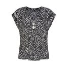 LASCANA Schlupfbluse mit Zebraprint und modischen Knöpfen, Kurzarmbluse, sommerlich