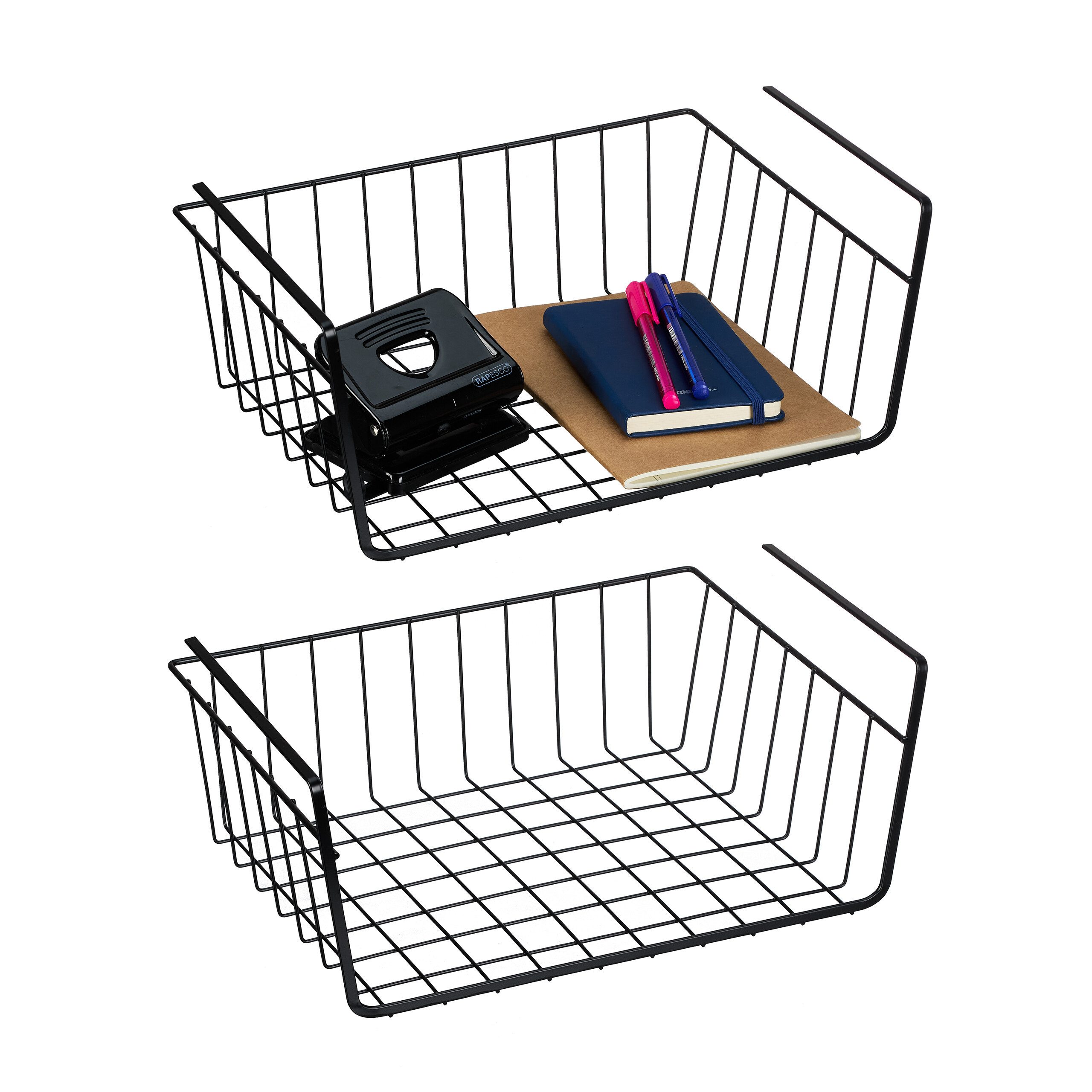 relaxdays Einhängekorb Unterregalhängekorb im 2er Set (2er Set) günstig online kaufen