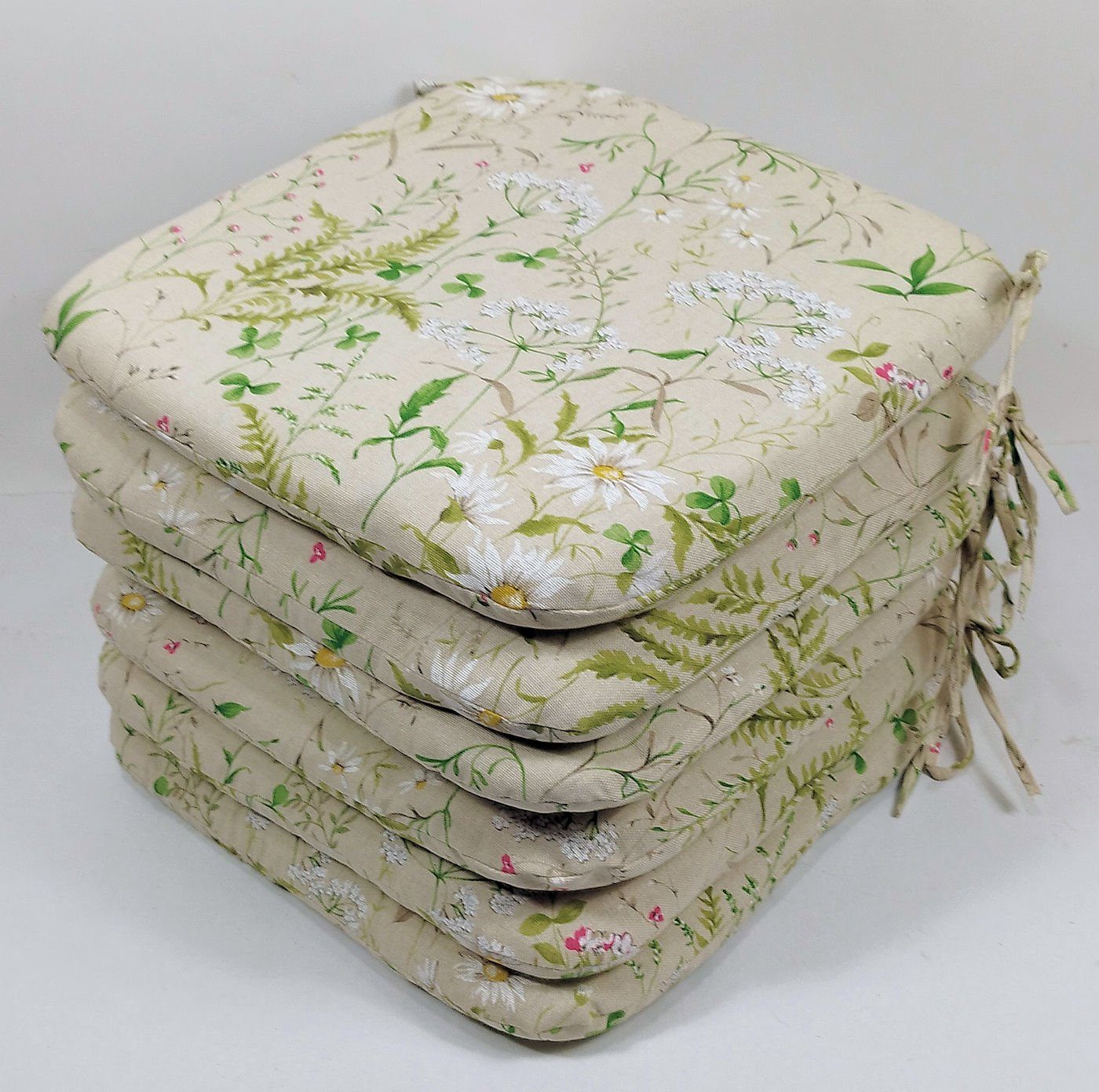 Rattani Sitzkissen Sitzkissen Stuhlkissen Billy 40 x 40 cm Berggräser, Set günstig online kaufen