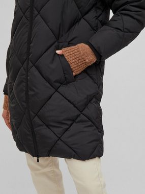 Vila Winterjacke Lange Puffer Jacke Stepp Wintermantel ohne Kapuze VIADAYA 4606 in Schwarz