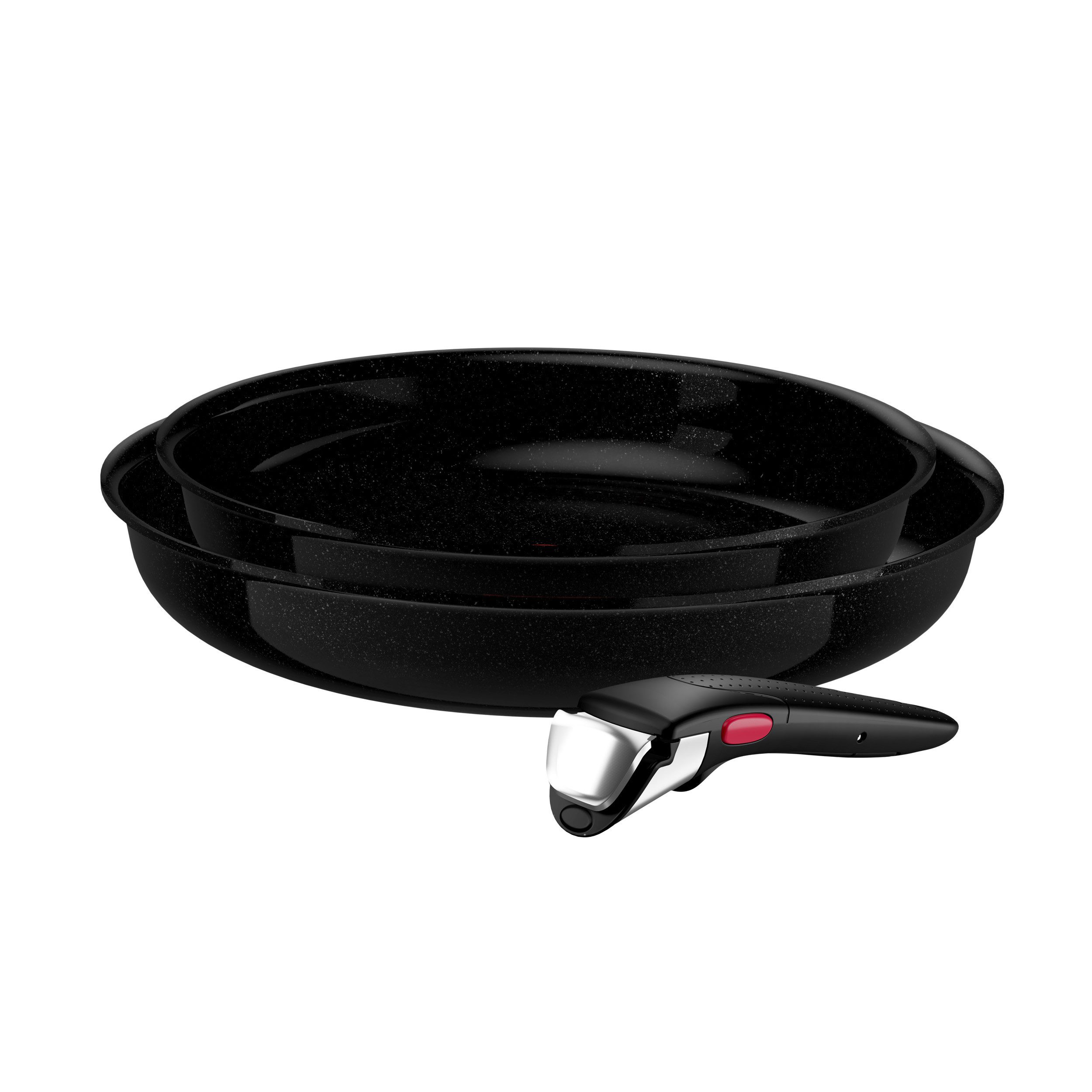 Tefal Pfannen-Set Ingenio Excellence Keramik, Aluminium (Set, 3-tlg), abnehmbarer Ingenio-Griff, Thermo-Signal, stapelbar, Induktion – Bild 2 von 5