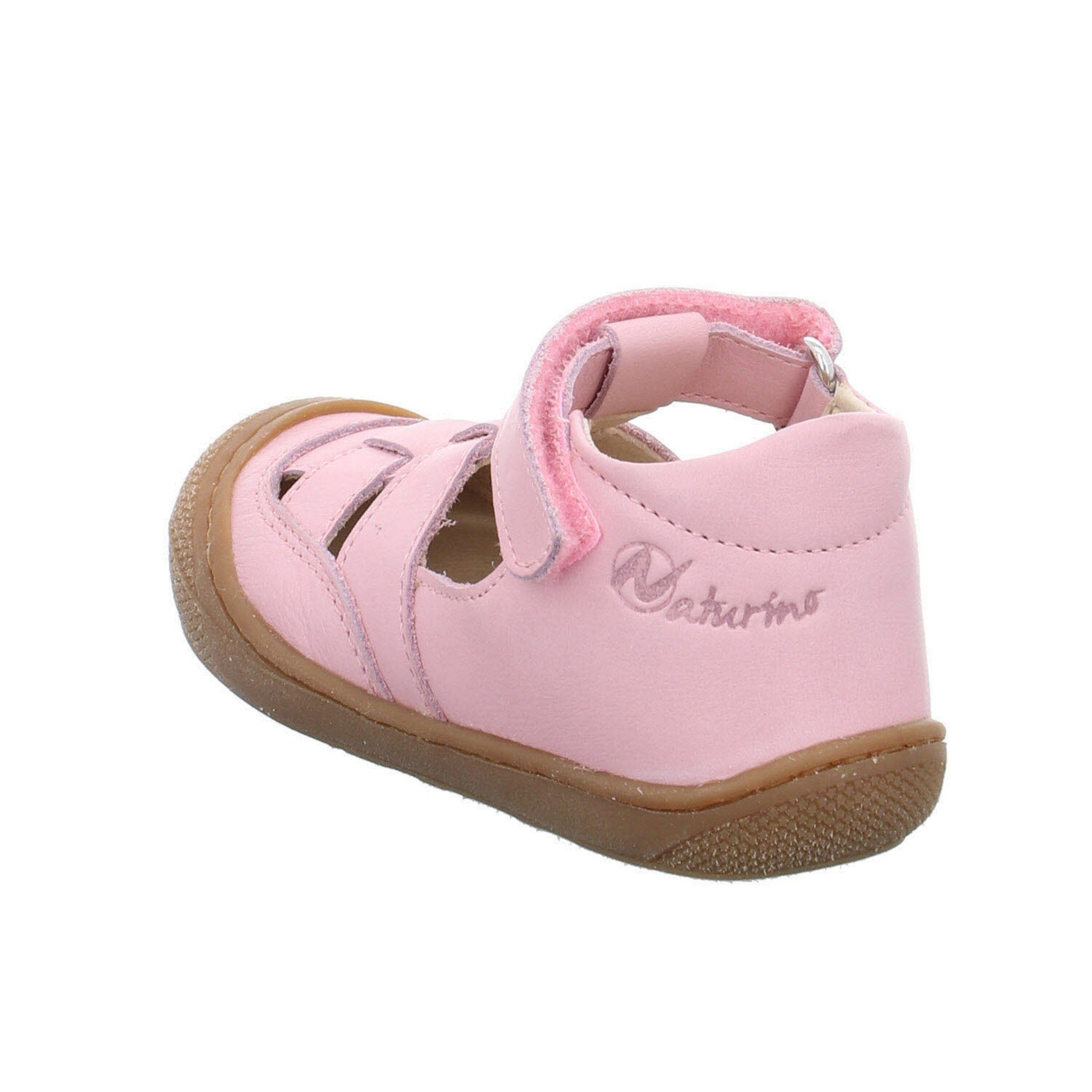 Naturino Sandale Kinderschuhe lila Glattleder Sandalen Minilette Schuhe hell + rot Wad Mädchen