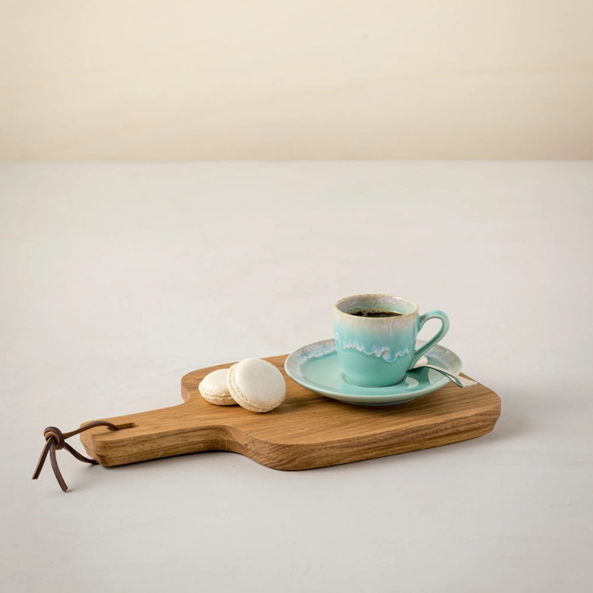 Costa Nova Espressotasse Taormina Aqua Espressotasse mit Henkel und Untertasse, Casafina, 1-tlg., Keramik