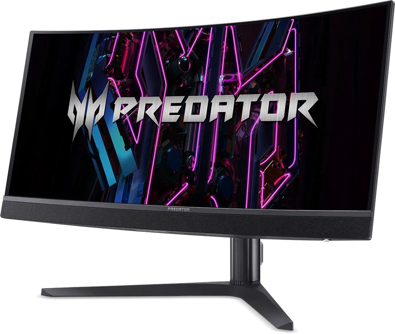 Acer X34V Curved-Gaming-OLED-Monitor (86,4 cm/34 ", 3440x1440 px, UWQHD, 0.1 ms Reaktionszeit, 175 Hz, OLED (QD-OLED), OLED‑Panel mit sehr hohem Kontrast)