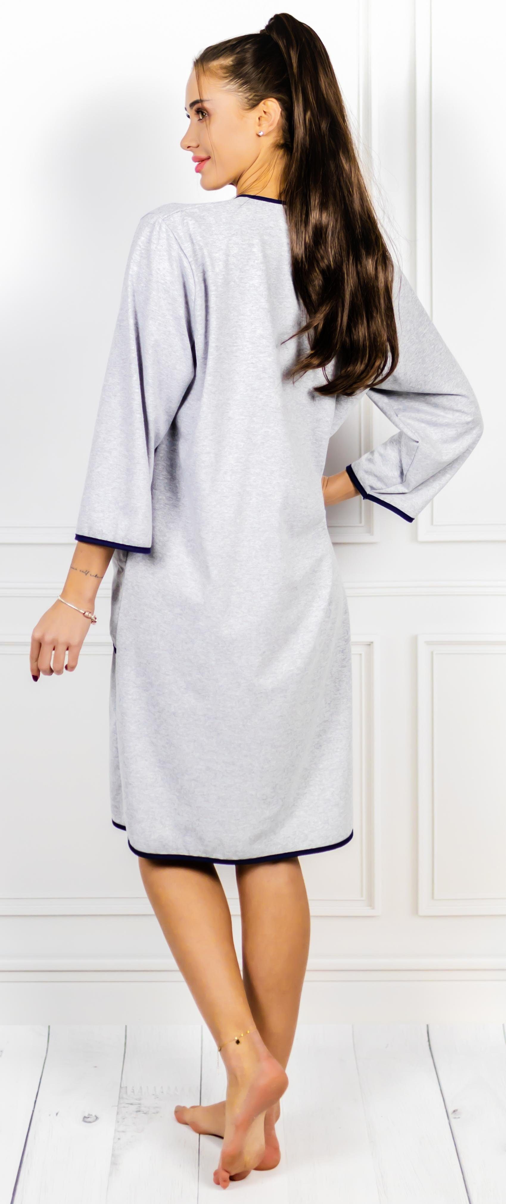 Aquarti Damenbademantel Damen Bademantel Morgenmantel Reißverschluss günstig online kaufen