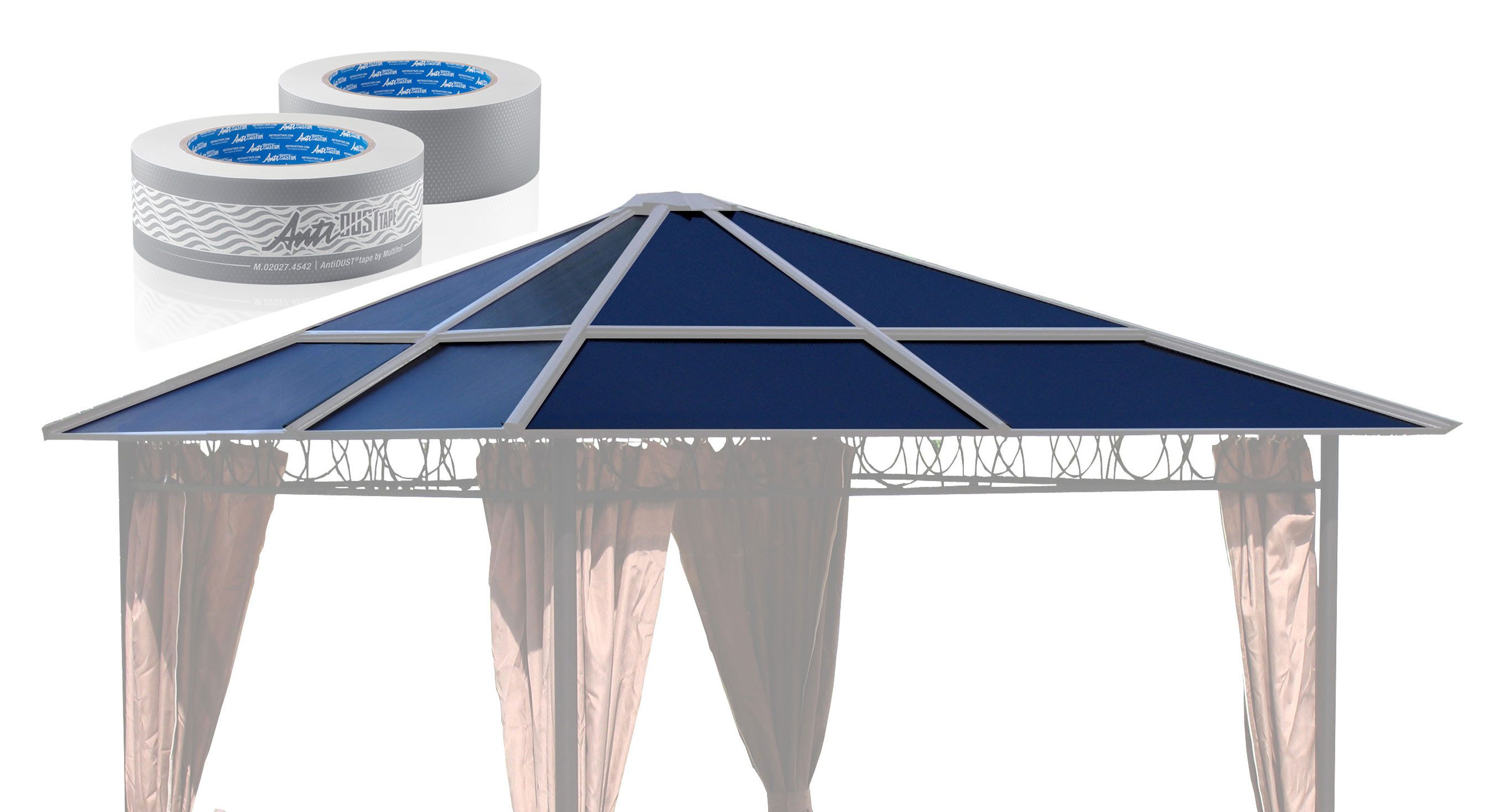 Quick Star Pavillon Ersatzdach Hardtop Pavillon 3x3m mit Anti Dust Filterband