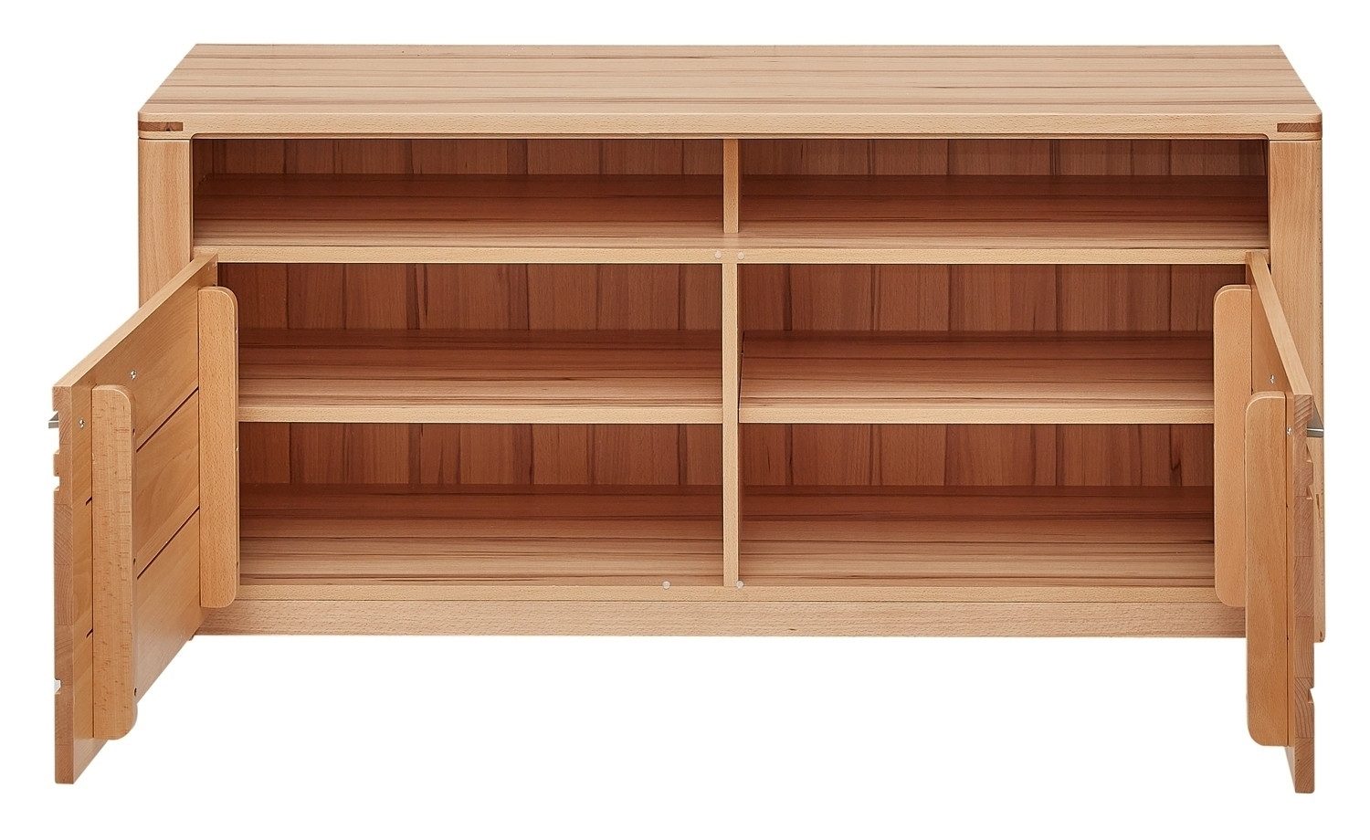 Innostyle Lowboard NATURE ONE, Kernbuche teilmassiv, 2 Holztüren, Soft-Close, 2 Ablagefächer, B 131 x H 58 x T 45 cm