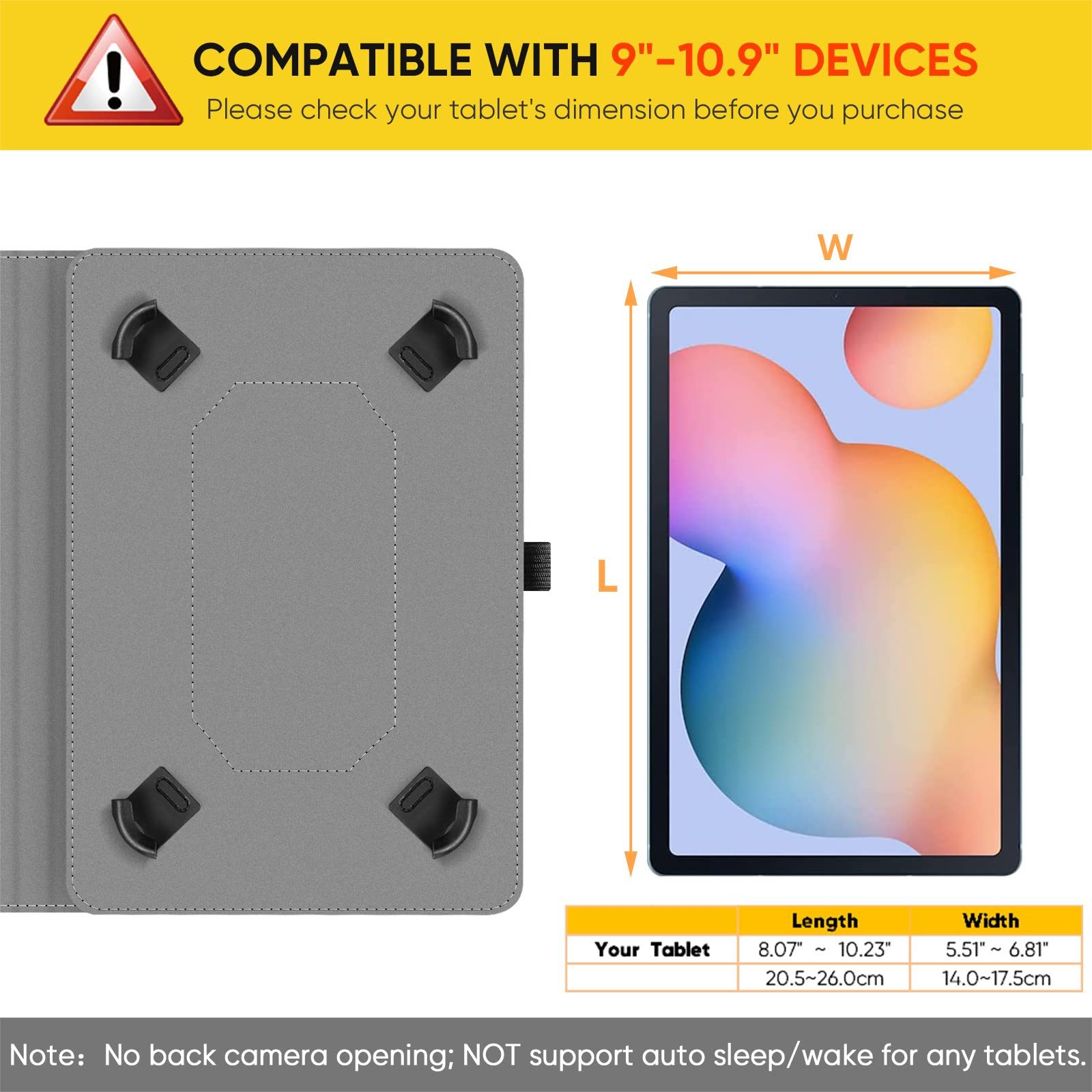 Fintie Tablet-Hülle Universal Hülle für Blackview Tab60 WiFi Tablet 10''/Tab 70/Tab 80 10" – Bild 2 von 5
