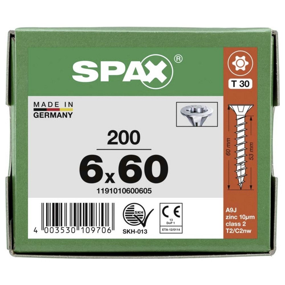 Thumbnail - SPAX Schraube SPAX 1191010600605 Holzschraube 6 mm 60 mm T-STAR plus Stahl WIROX
