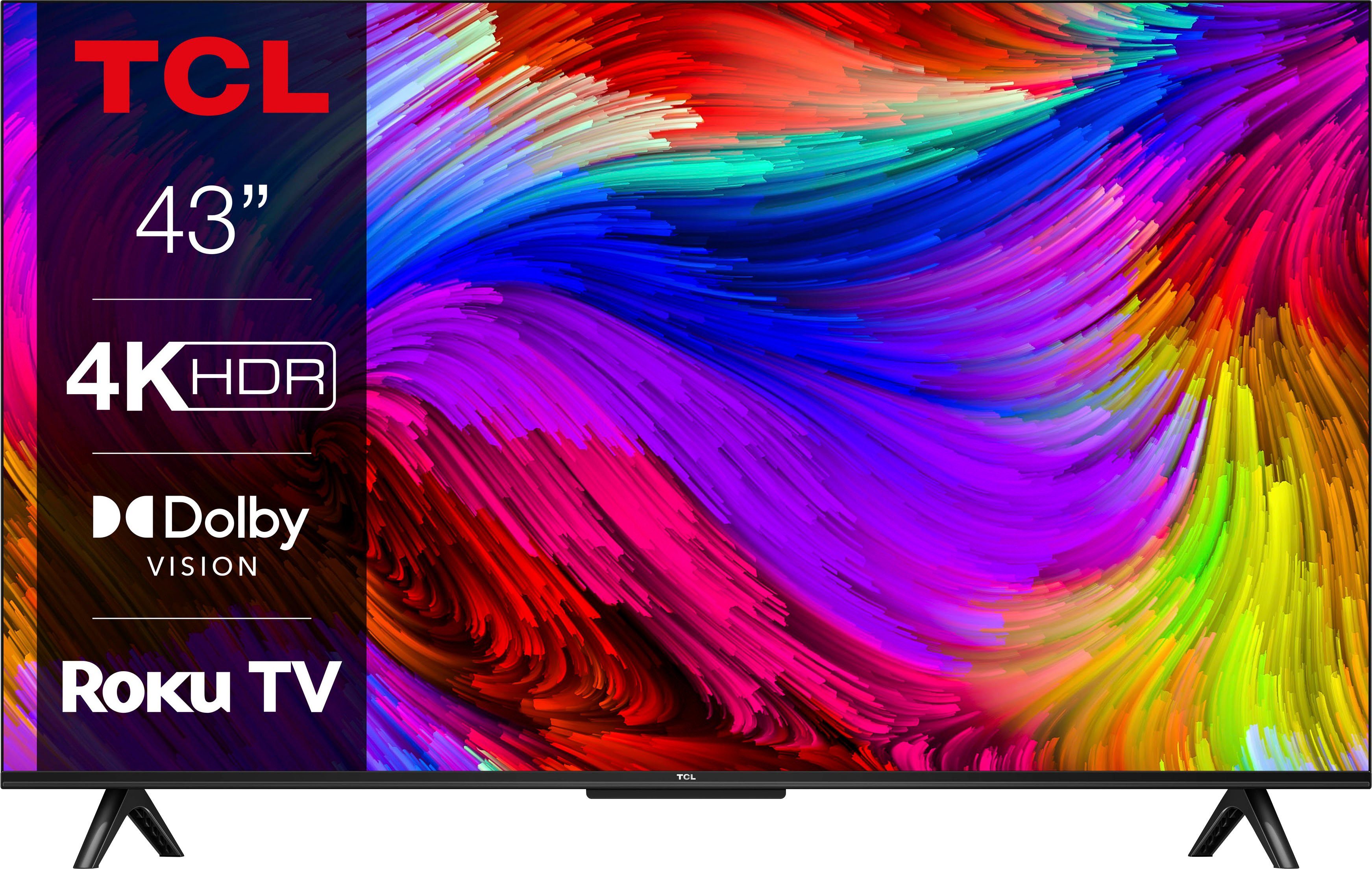 TCL 43RP630X1 LED-Fernseher (108 cm/43 Zoll, 4K Ultra HD, Smart-TV, Roku  TV, HDR, HDR10, Dolby Vision, Game Master, HDMI 2.1)
