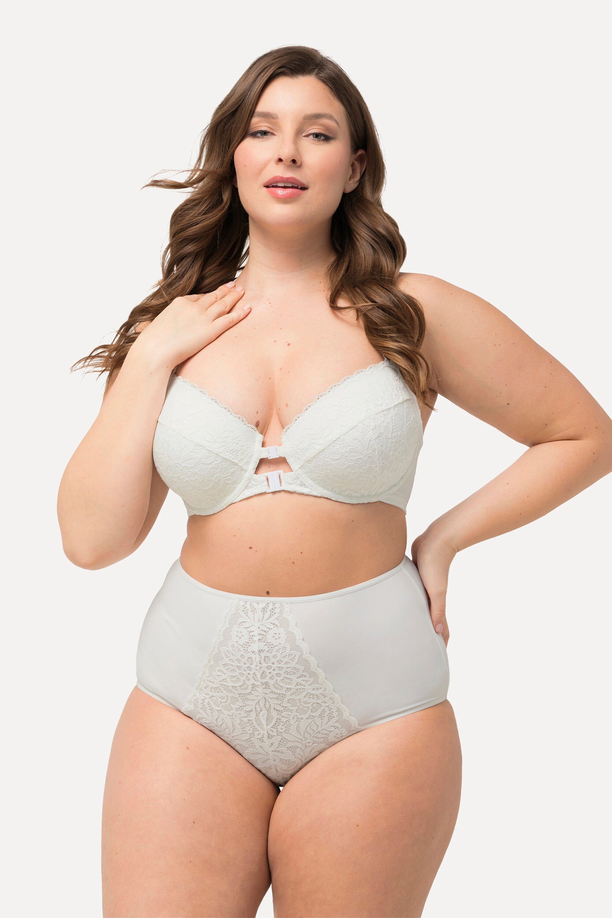 Slip Maxislip Spitzen-Einsatz High Waist