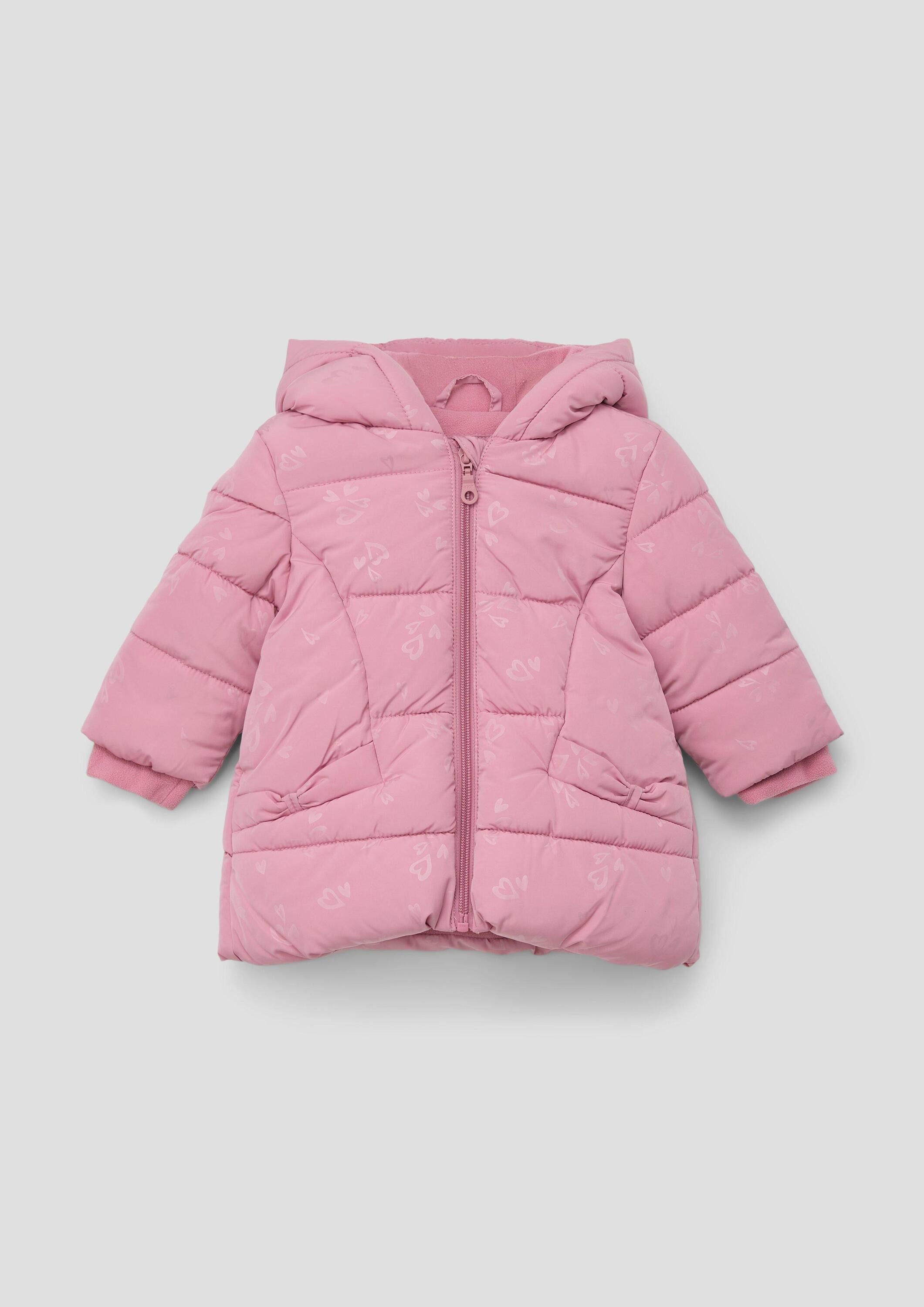 s.Oliver Winterjacke Outdoor-Mantel Steppmantel mit Allovermuster