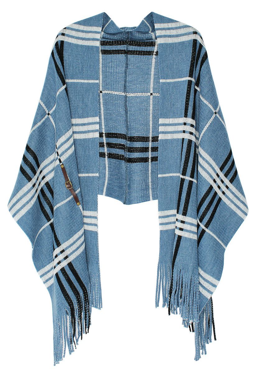 dy_mode Strickponcho Damen Strickponcho mit Fransen günstig online kaufen