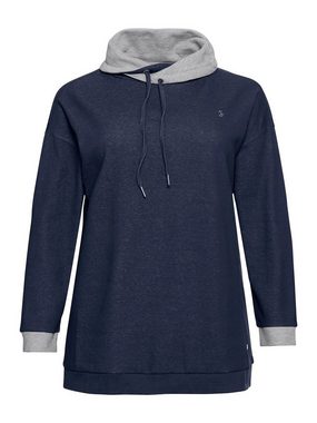 Sheego Sweatshirt Große Größen mit weitem Kragen und Kontrastdetails