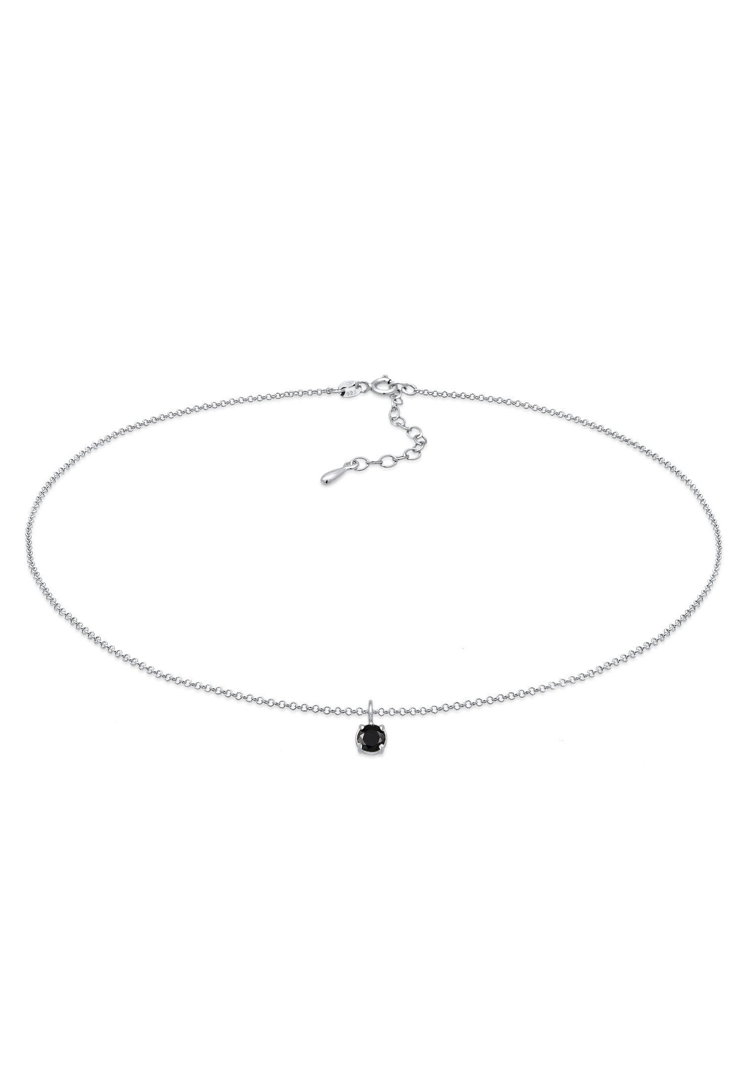Elli Choker Choker Zirkonia Solitär Basic 925 Sterling Silber