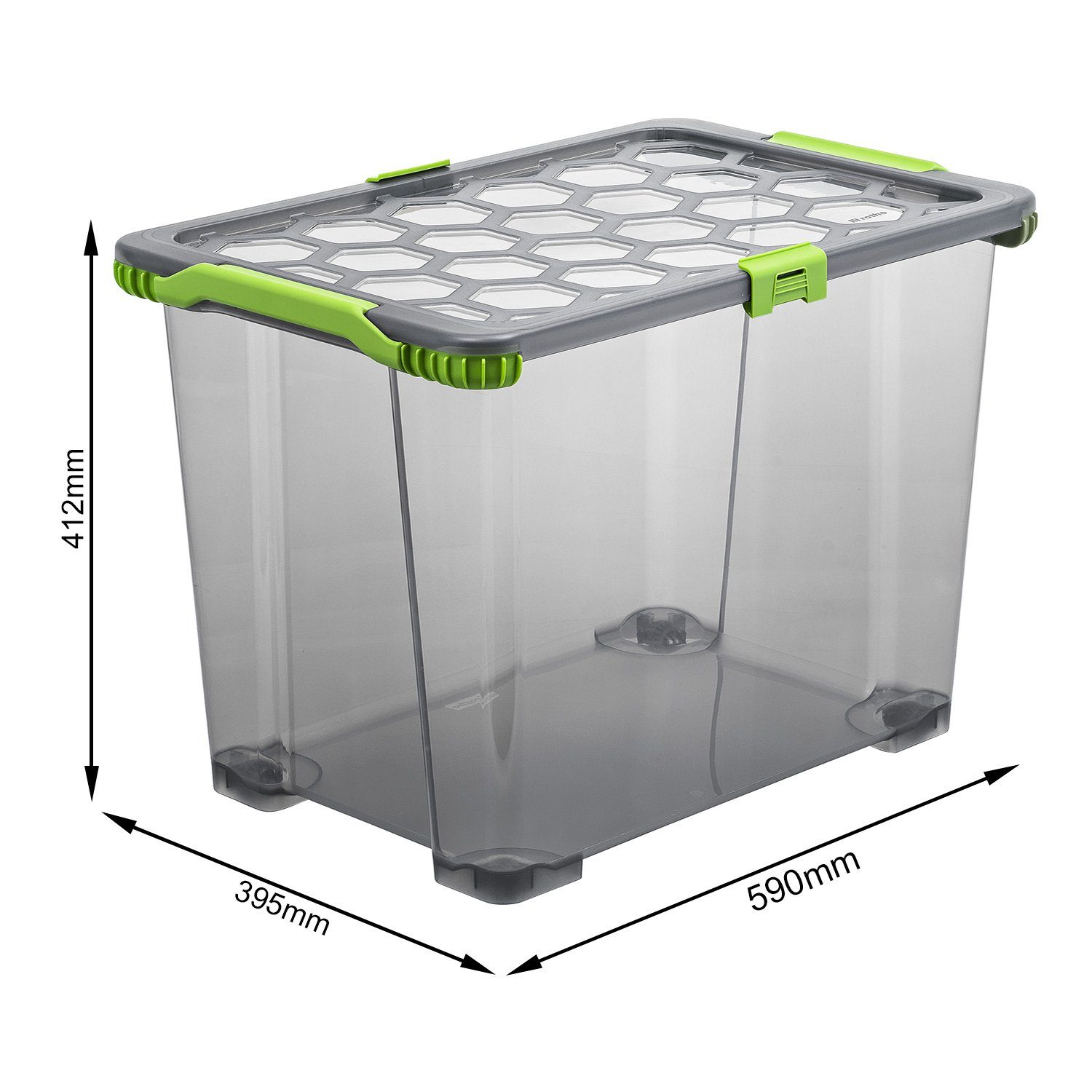 ROTHO Aufbewahrungsbox 3er Set Aufbewahrungsbox mit Deckel 65l EVO Total (Aufbewahrungsset, 3er-Set) – Bild 4 von 4