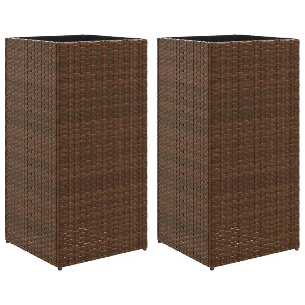 vidaXL Blumentopf Pflanzkübel 2 Stk. Braun günstig online kaufen