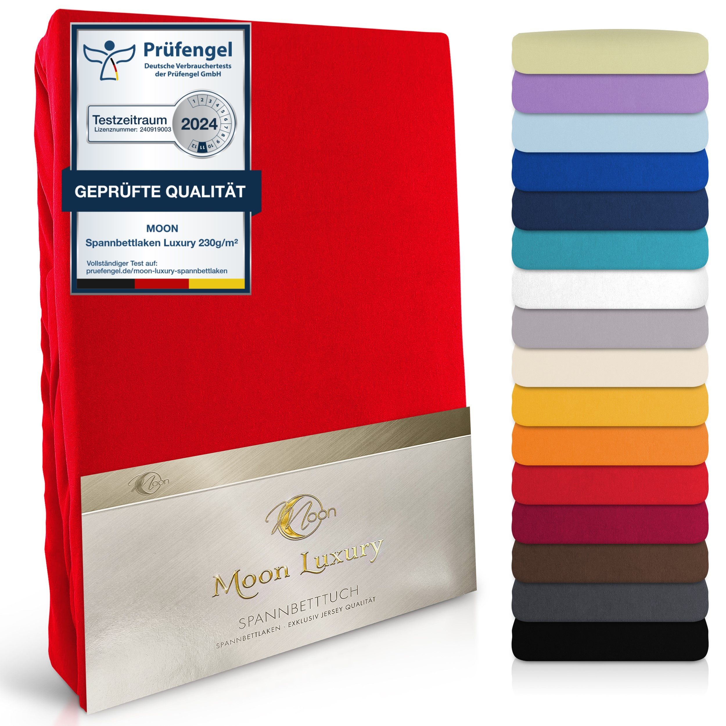 MOON Heimtextilien Spannbettlaken MOON-Luxury Spannbettlaken Jersey günstig online kaufen