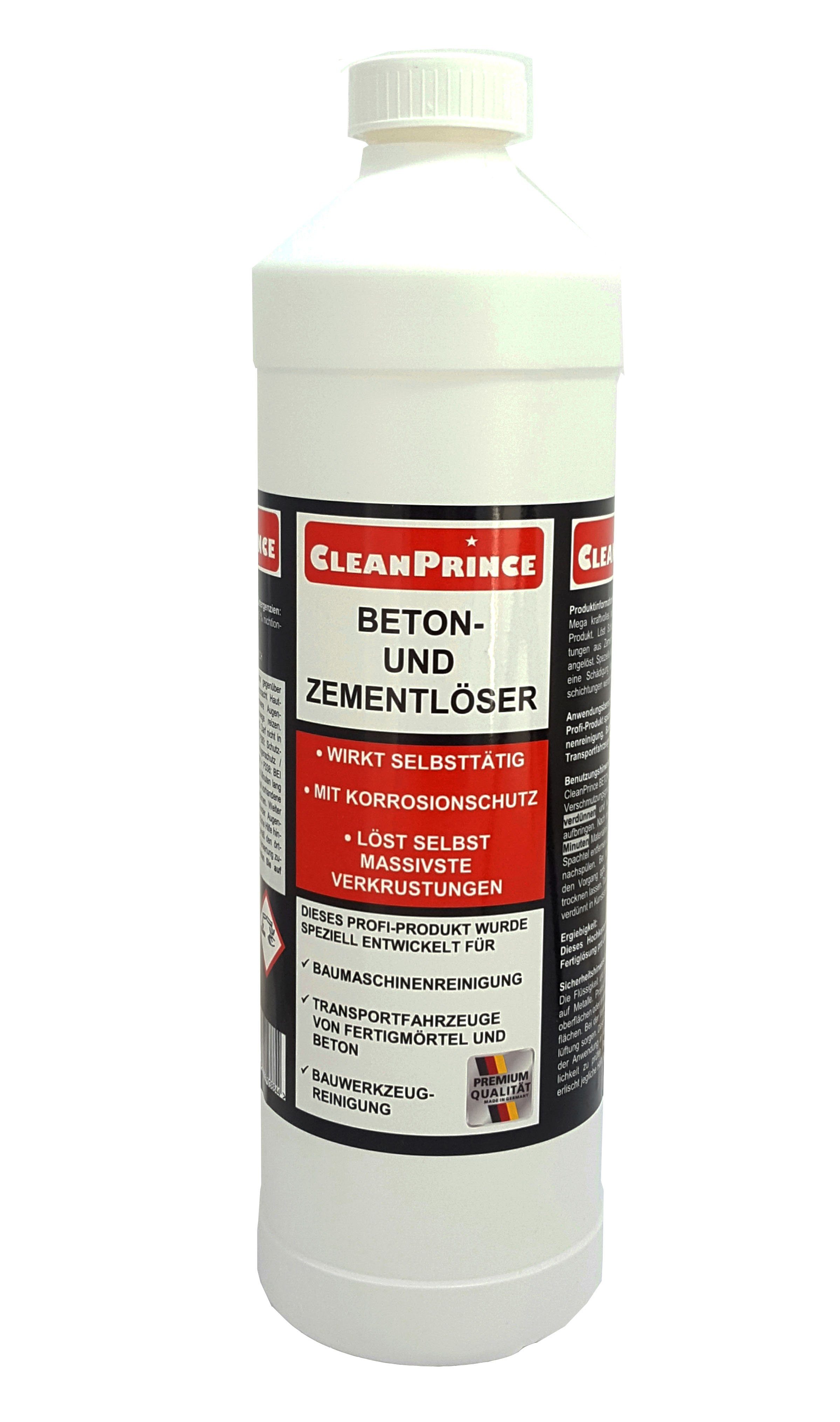 CleanPrince Betonlöser + Zementlöser Konzentrat (säurehaltiges Konzentrat) Reinigungskonzentrat säurehaltig