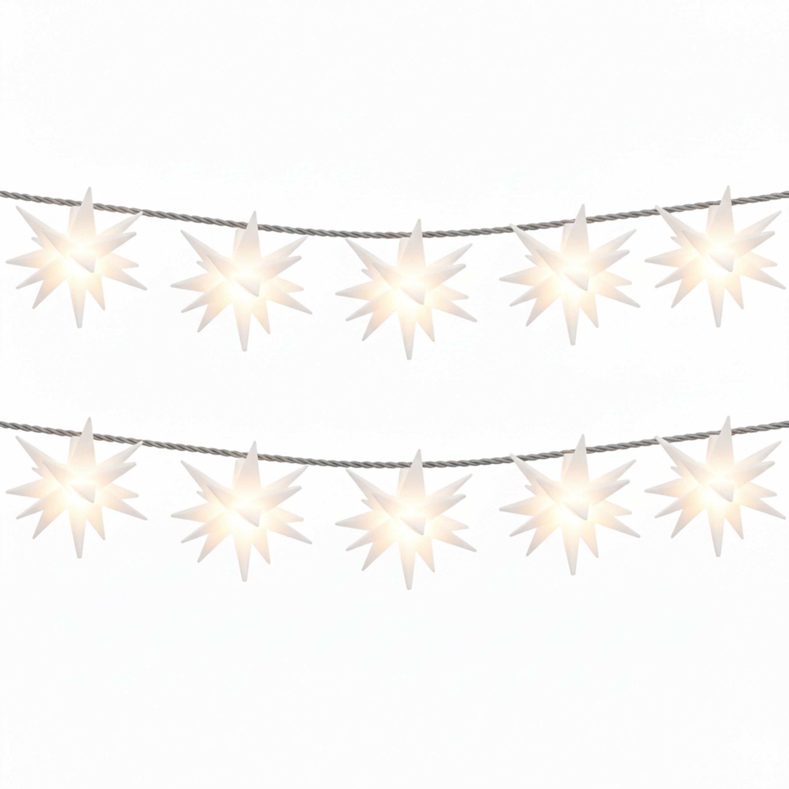 OTTO home LED-Lichterkette Earrin, 10-flammig, 3D 10er Sternenlichterkette, Sterne, Lichterkette, 4,5 m beleuchtet