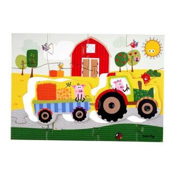 suebidou Puzzle Holzpuzzle-Set 4 Puzzlespiele mit je 36 Teilen für Kinder, 36 Puzzleteile