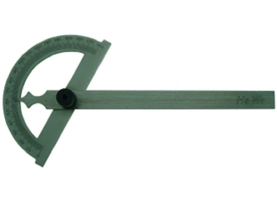 HaWe Winkelmesser HaWe Gradmesser, 511.02, (1-tlg), Länge: 150mm, Gr 2, Gradbogen-Ø 120 mm