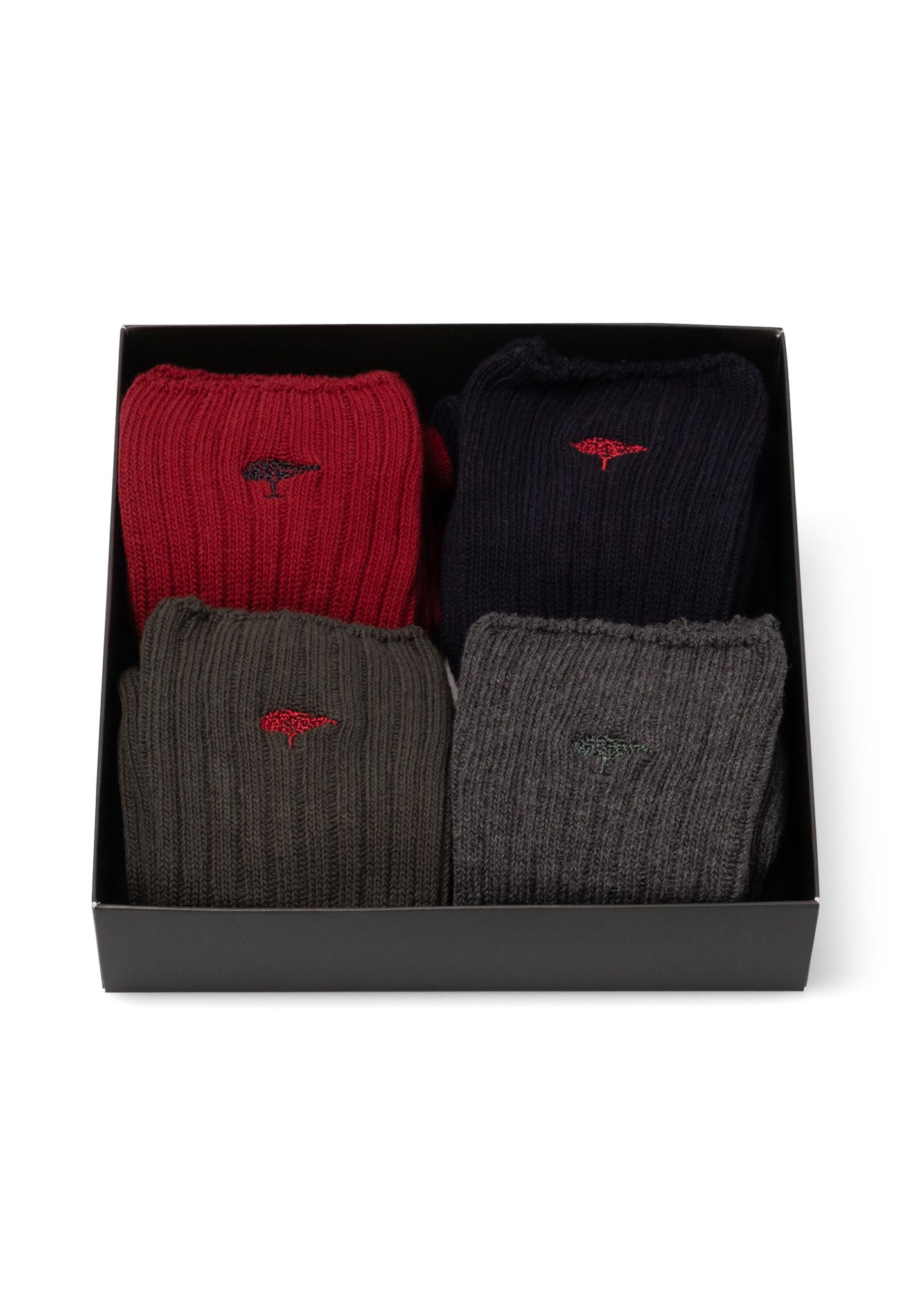 FYNCH-HATTON Socken - 4-Pack Gift Box Ribbed Socks - Herrensocken - Geschenkbox