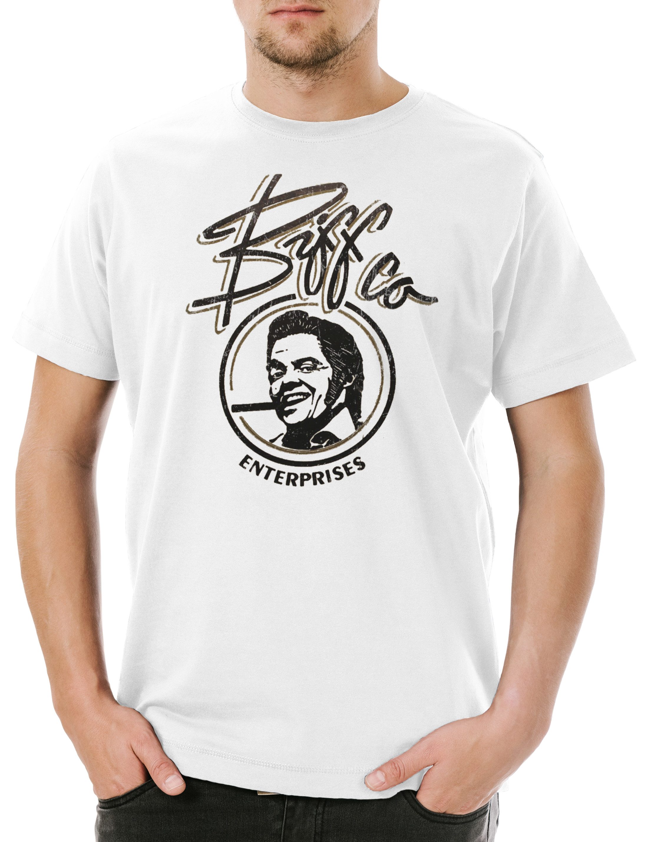 Print-Shirt Biffco Enterprises Herren T-Shirt Back Zurück in die to the Zukunft